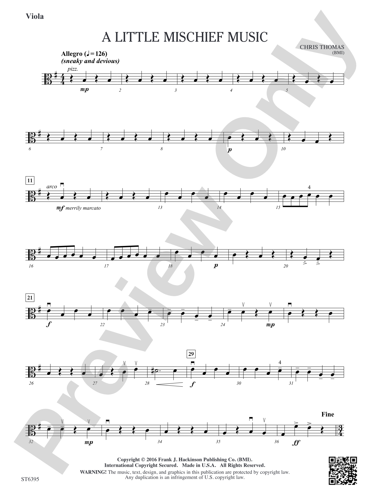 A Little Mischief Music: Viola