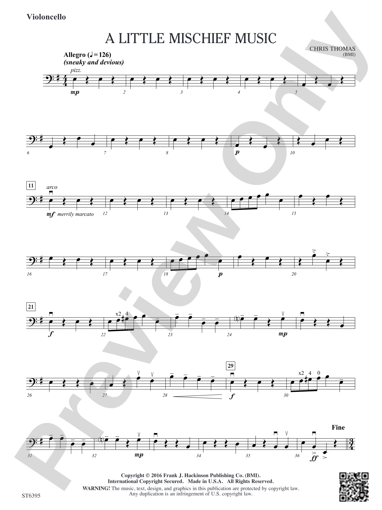 A Little Mischief Music: Violoncello
