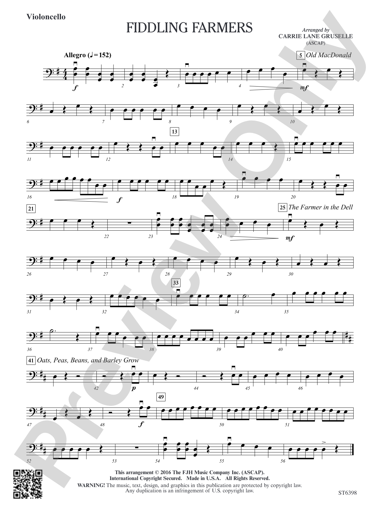 Fiddling Farmers: Violoncello