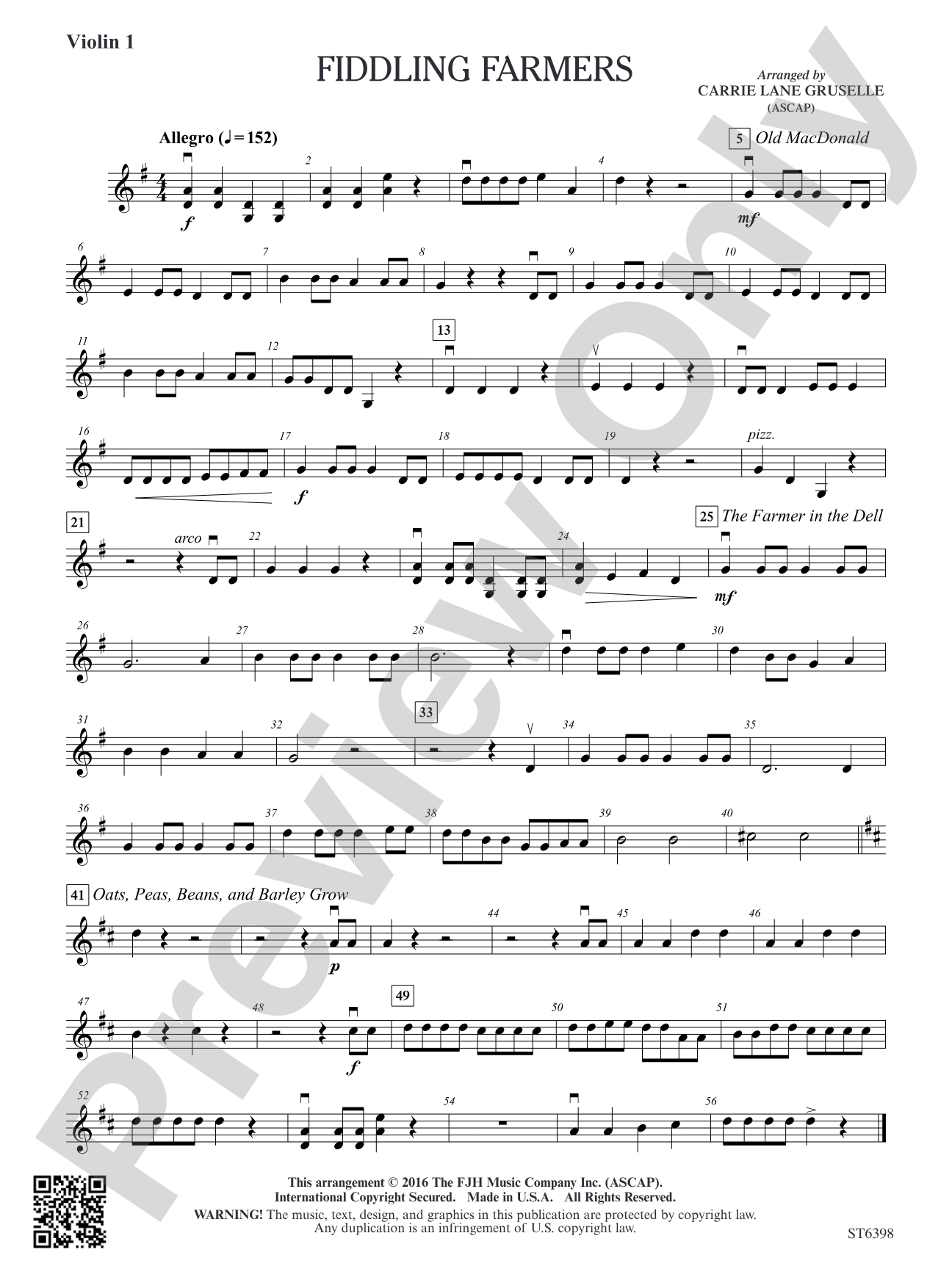 Fiddling Farmers: Violin 1