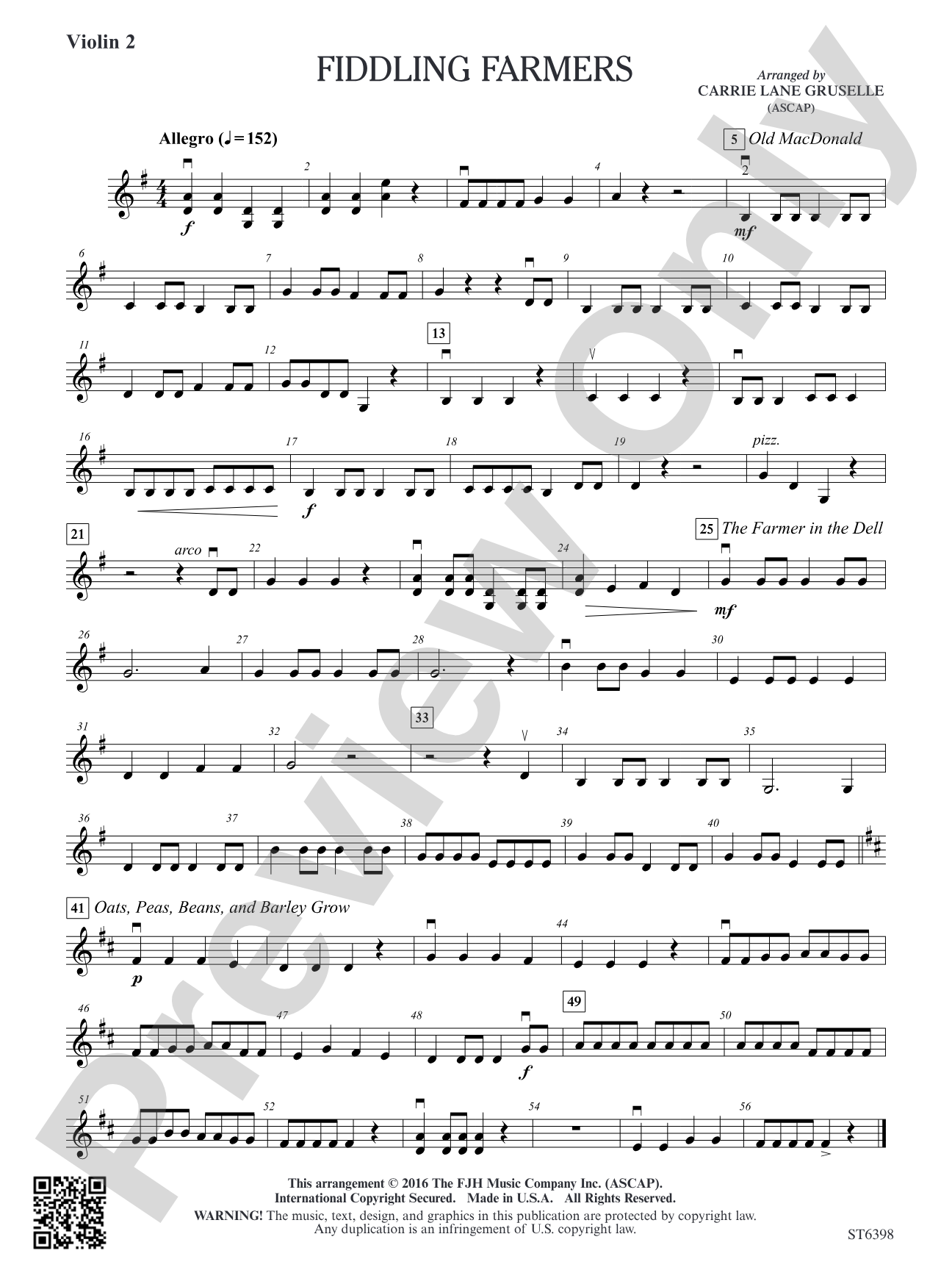 Fiddling Farmers: Violin 2 (Viola T.C.)