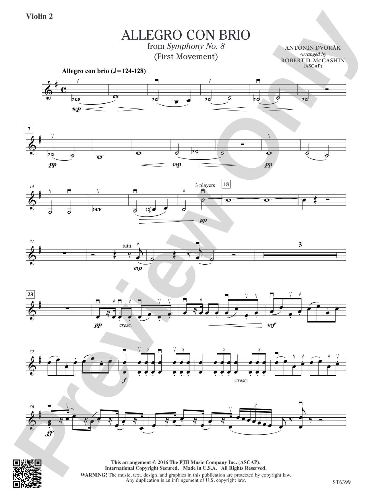 Allegro Con Brio from Symphony No. 8 (First Movement): Violin 2