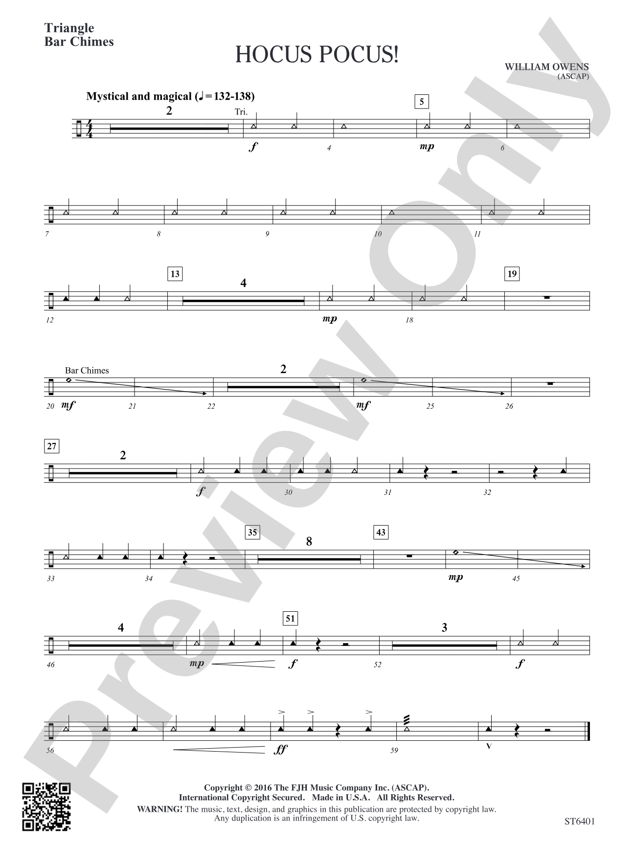 Hocus Pocus!: Triangle (opt.) / Bar Chimes (opt.)