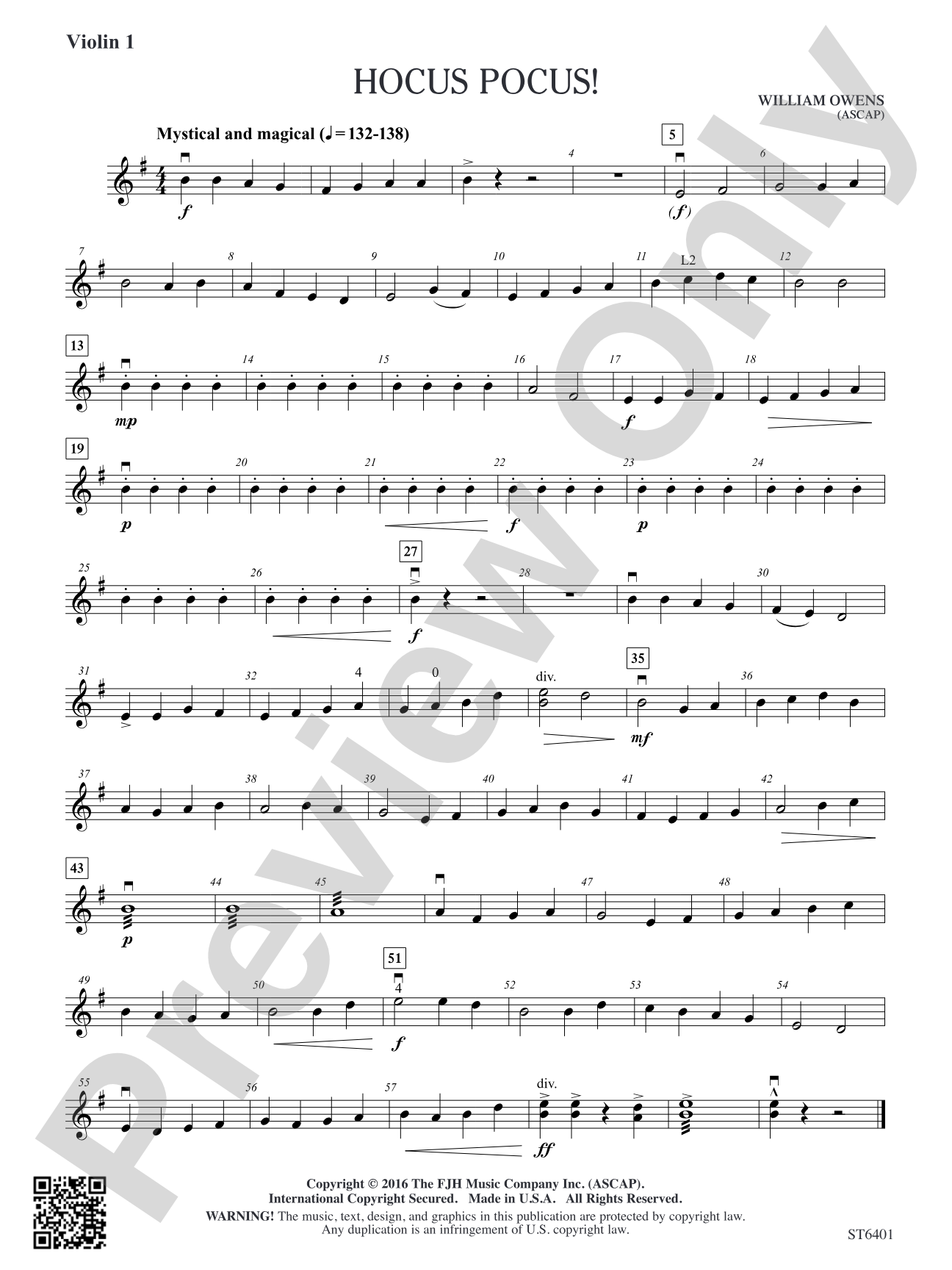 Hocus Pocus!: Violin 1