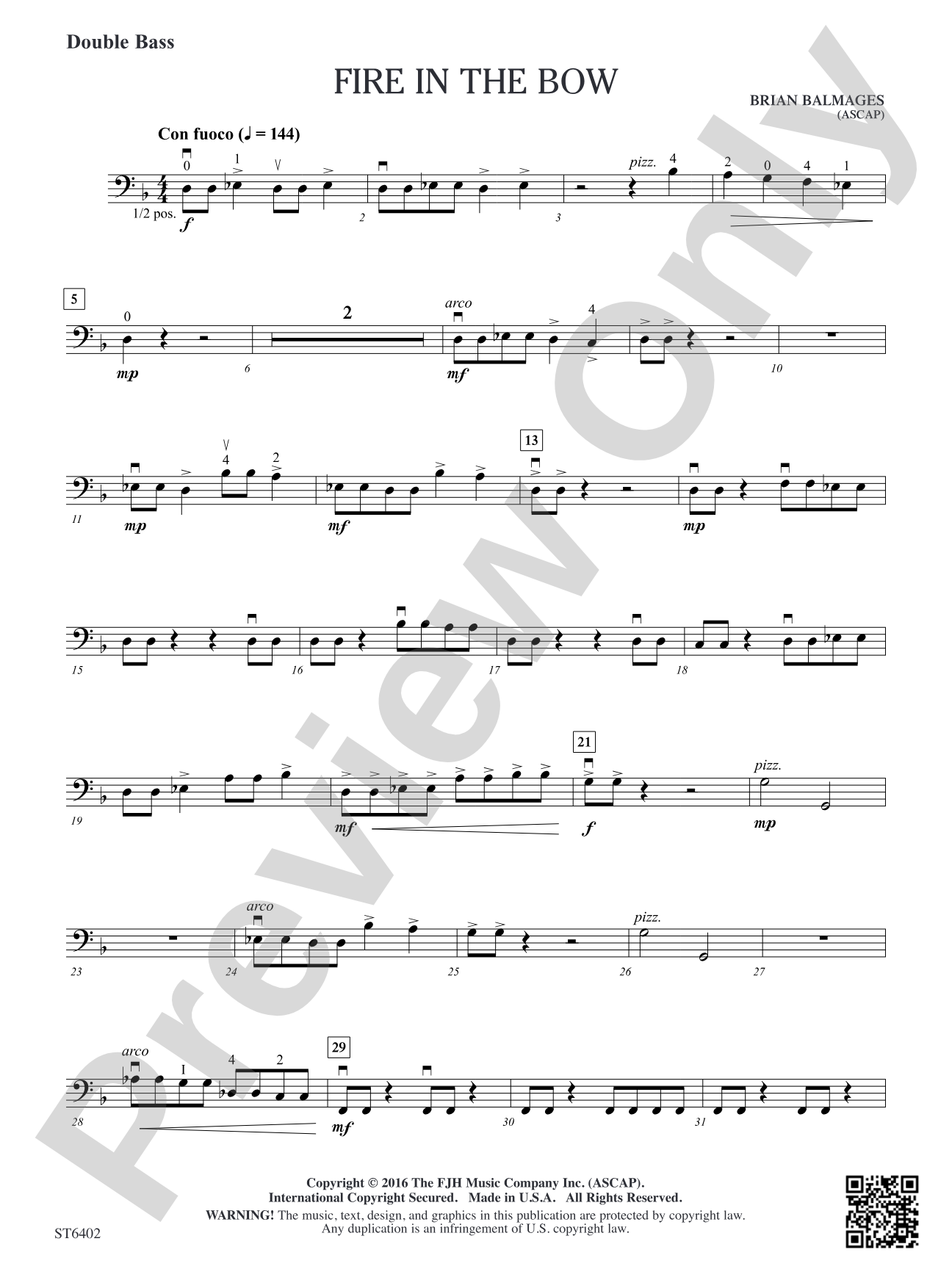 Fire in the Bow: Double Bass