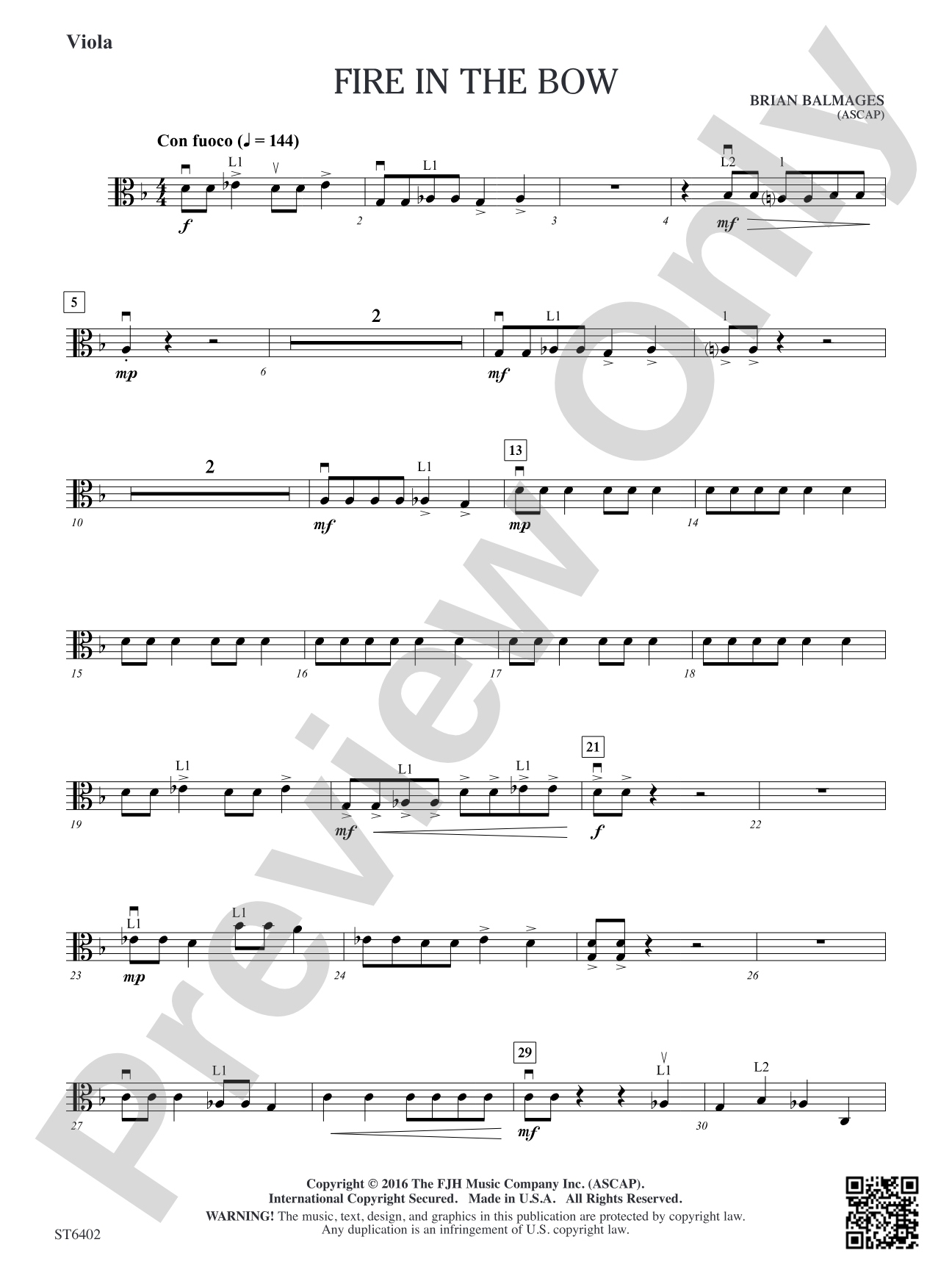 Fire in the Bow: Viola