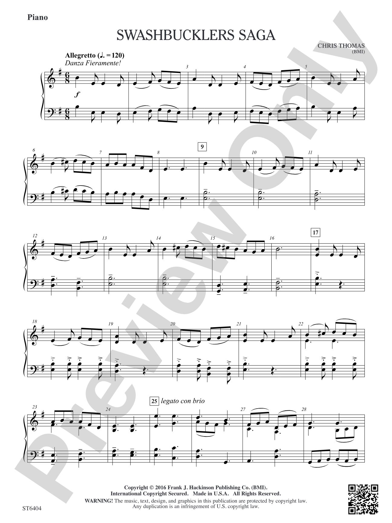 Swashbucklers Saga: Piano