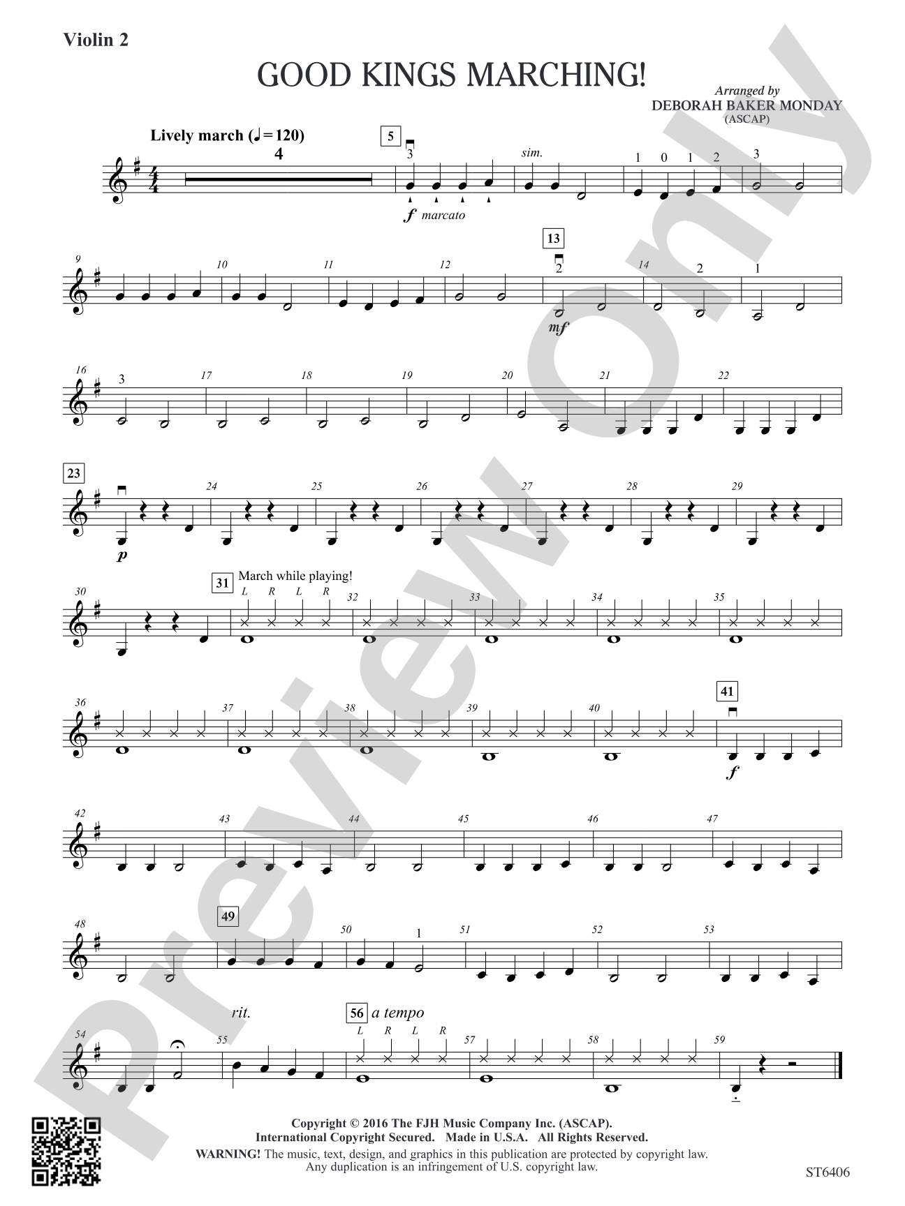 Good Kings Marching!: Violin 2 (Viola T.C.)