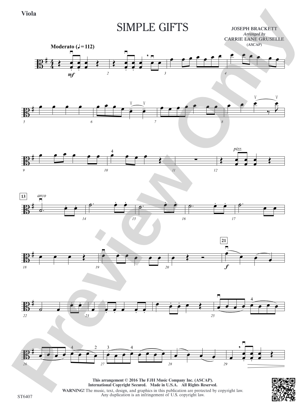 Simple Gifts: Viola