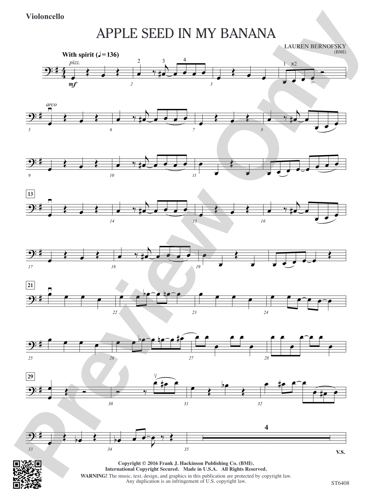 Apple Seed in My Banana: Violoncello
