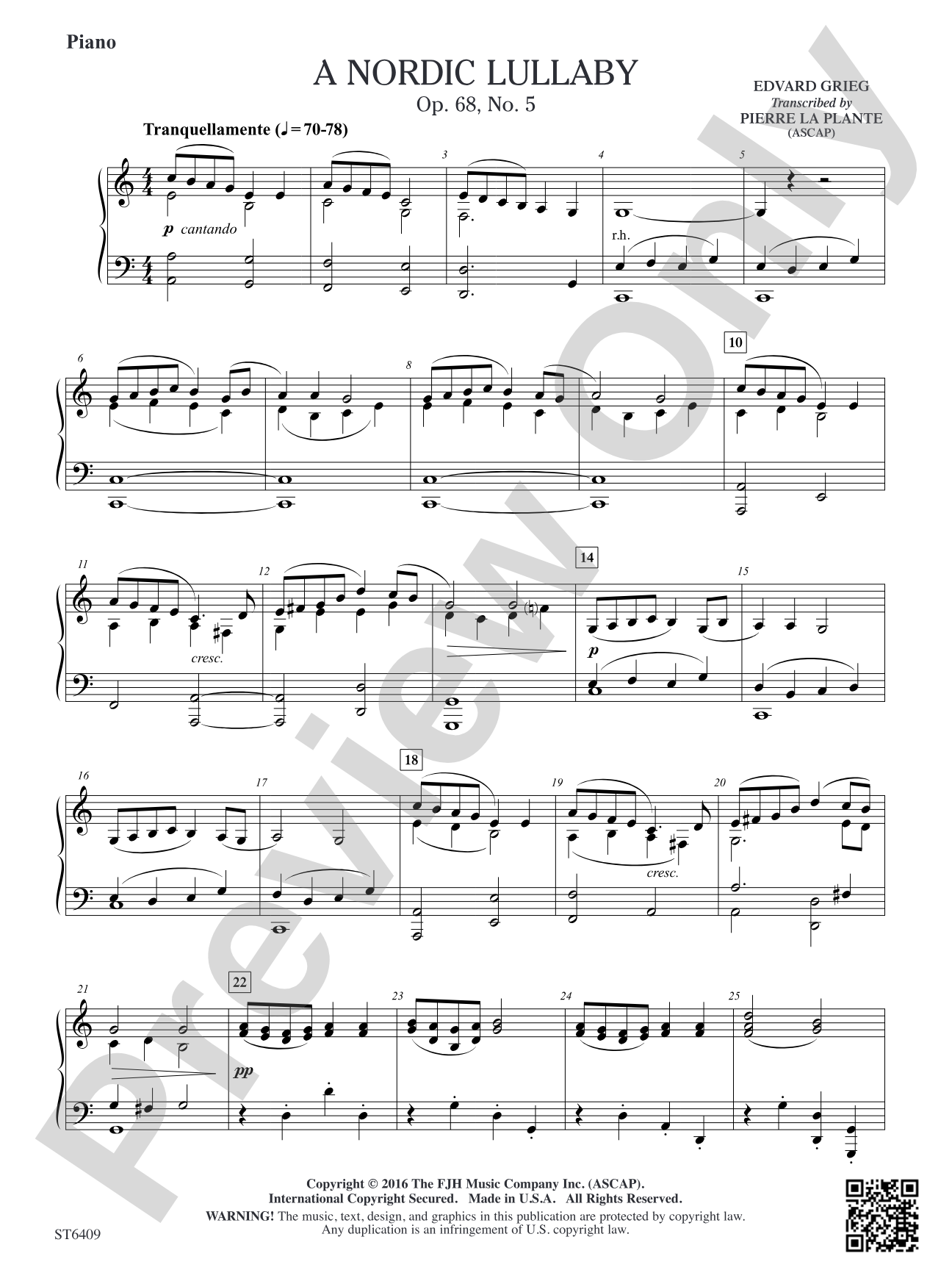 A Nordic Lullaby: Piano