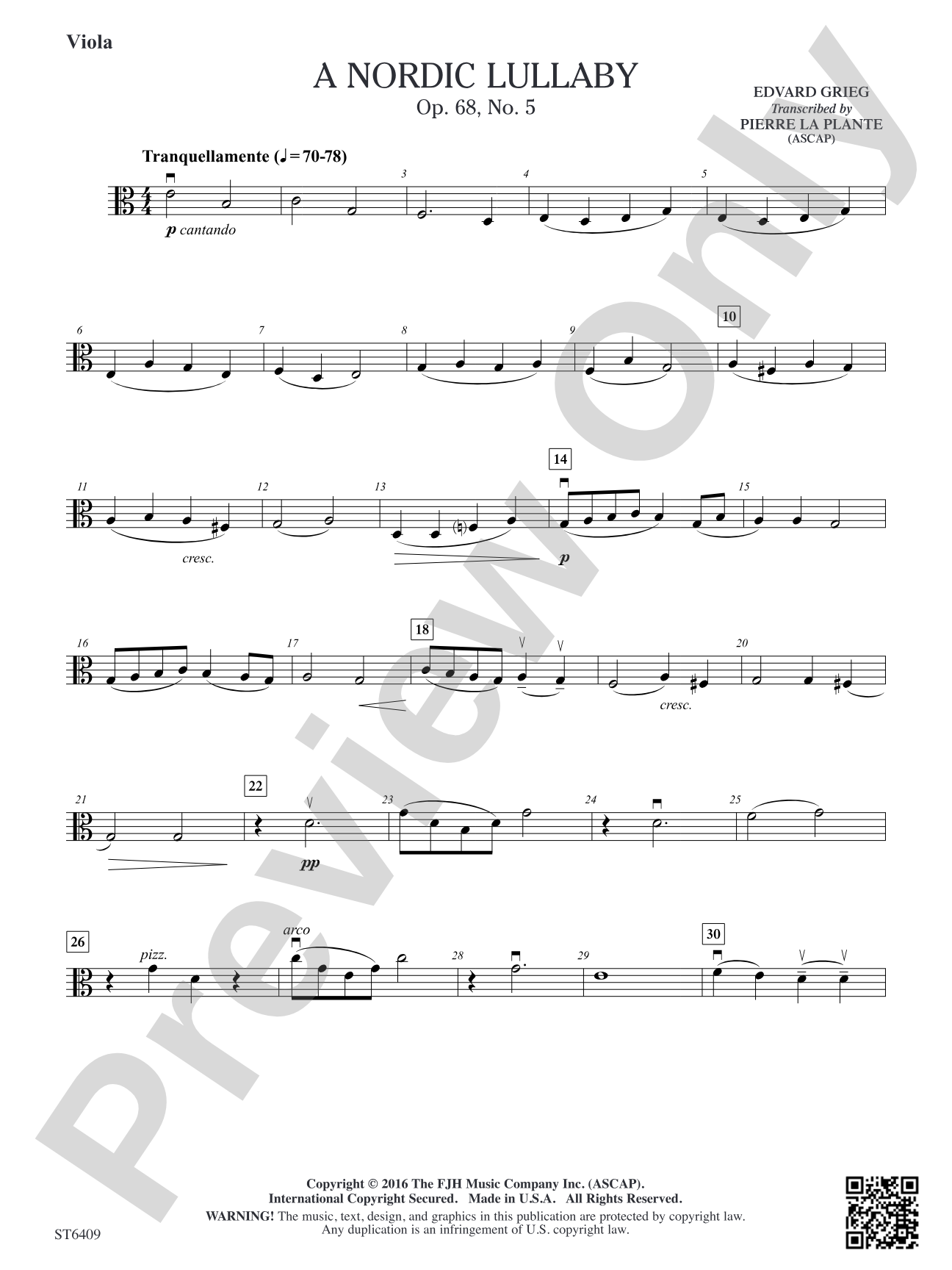 A Nordic Lullaby: Viola