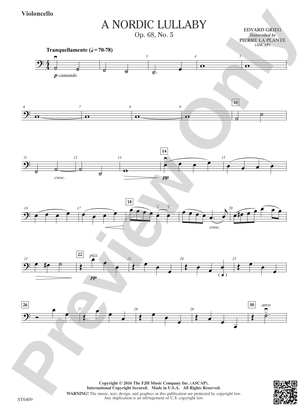 A Nordic Lullaby: Violoncello