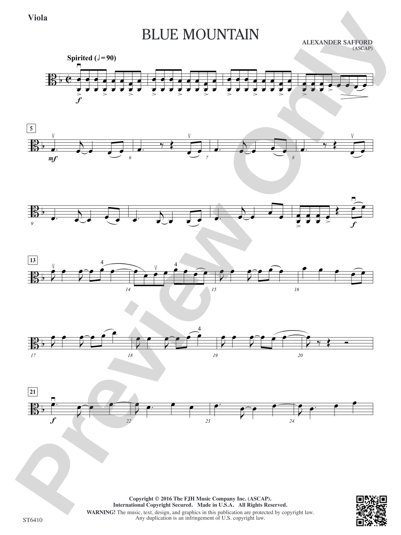 Blue Mountain: Viola