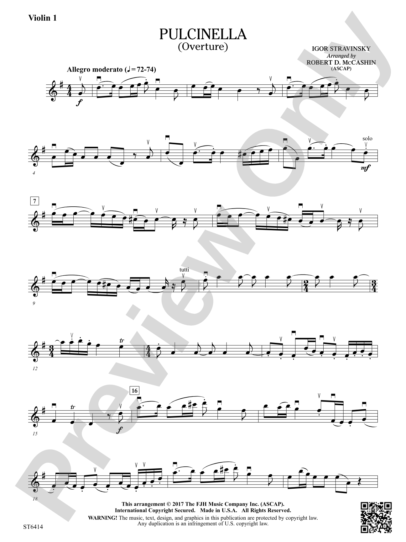 Puicinella: Violin 1