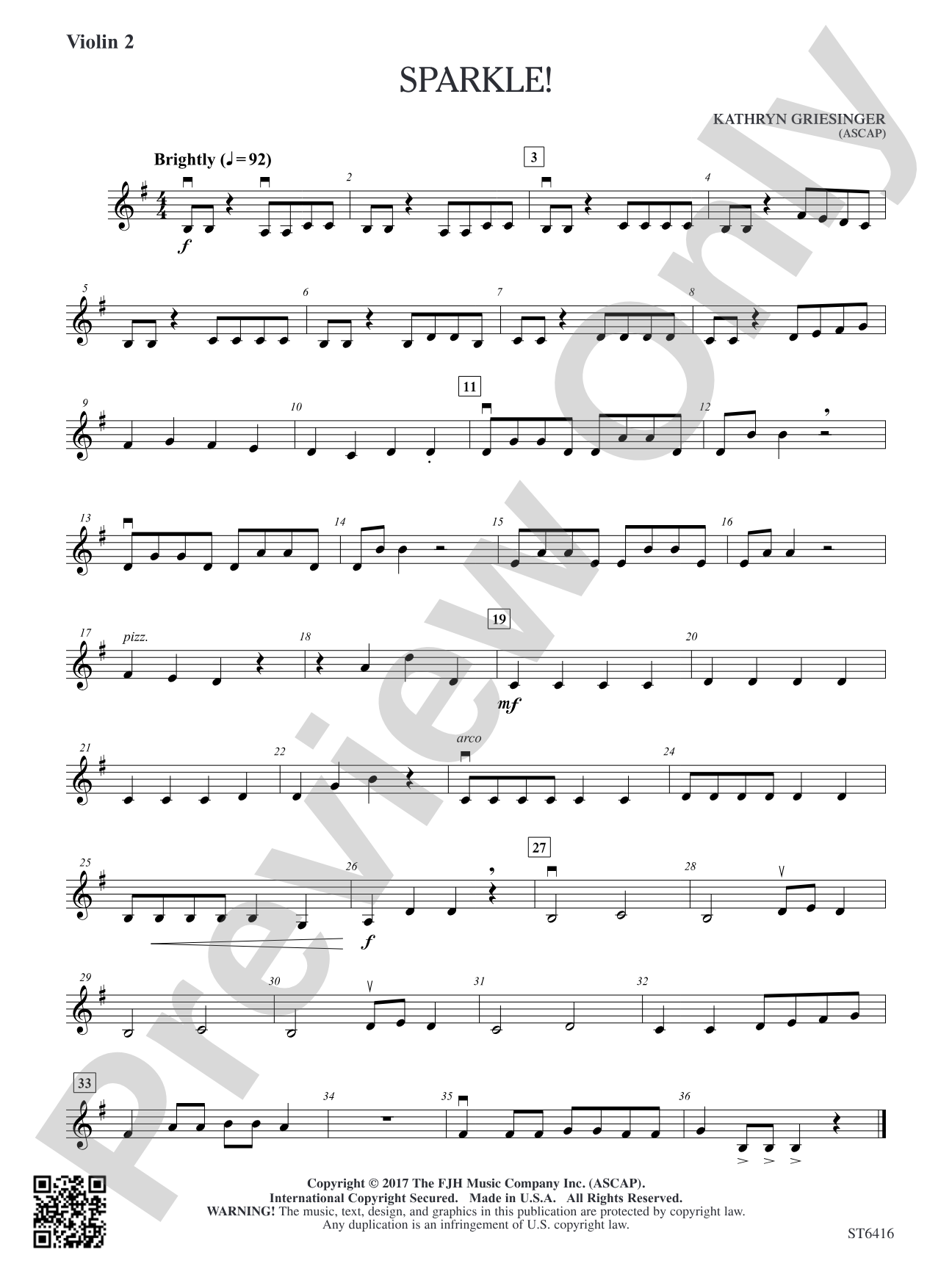 Sparkle!: Violin 2 (Viola T.C.)
