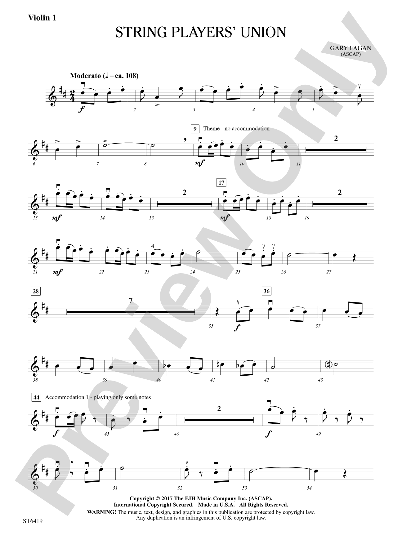 String Players' Union: Violin 1
