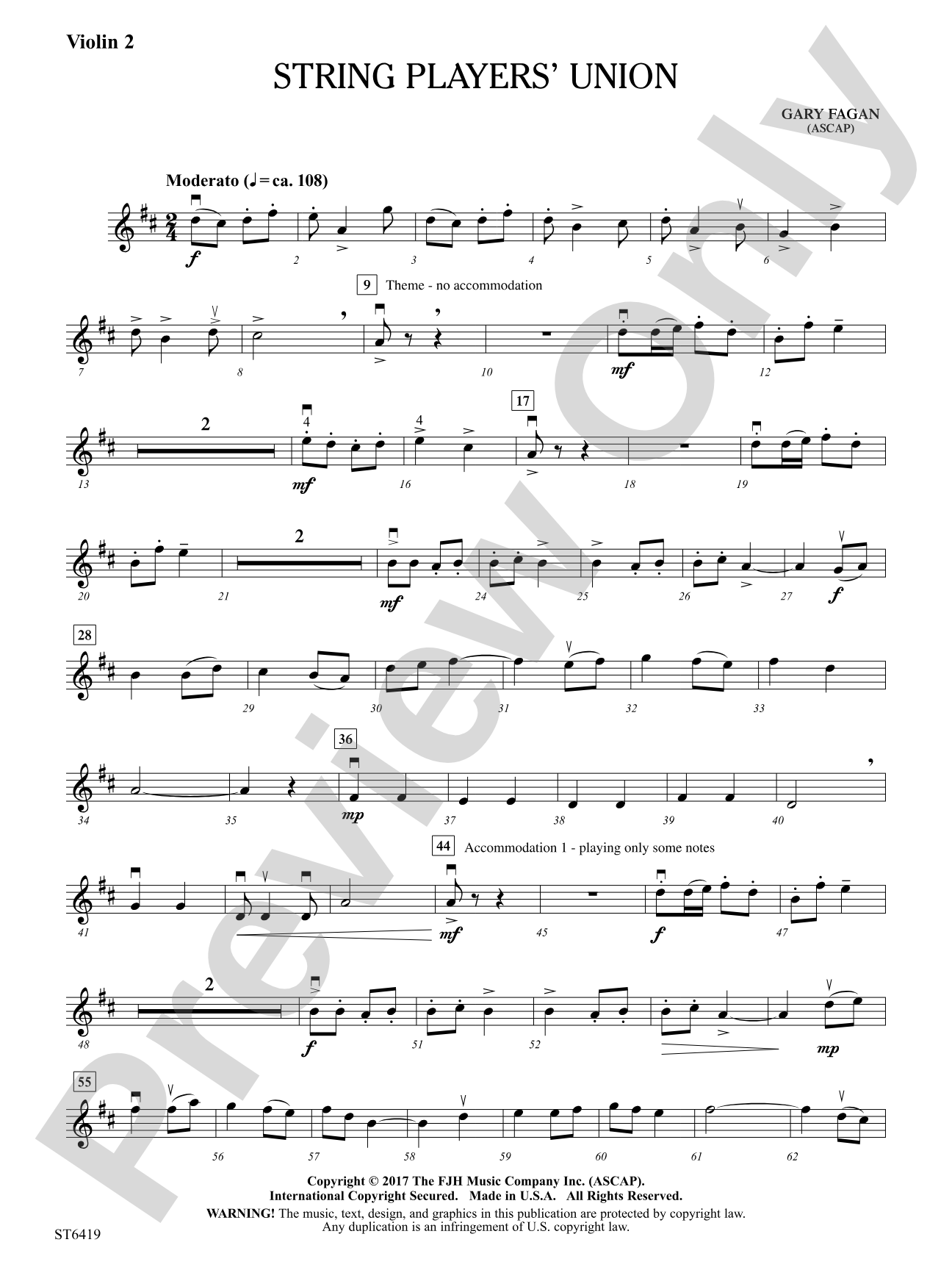 String Players' Union: Violin 2