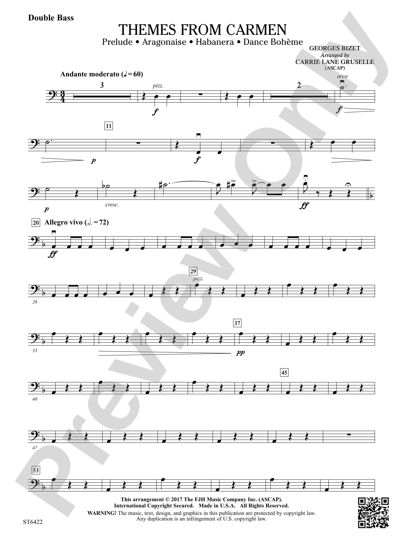 Themes from Carmen: Double Bass