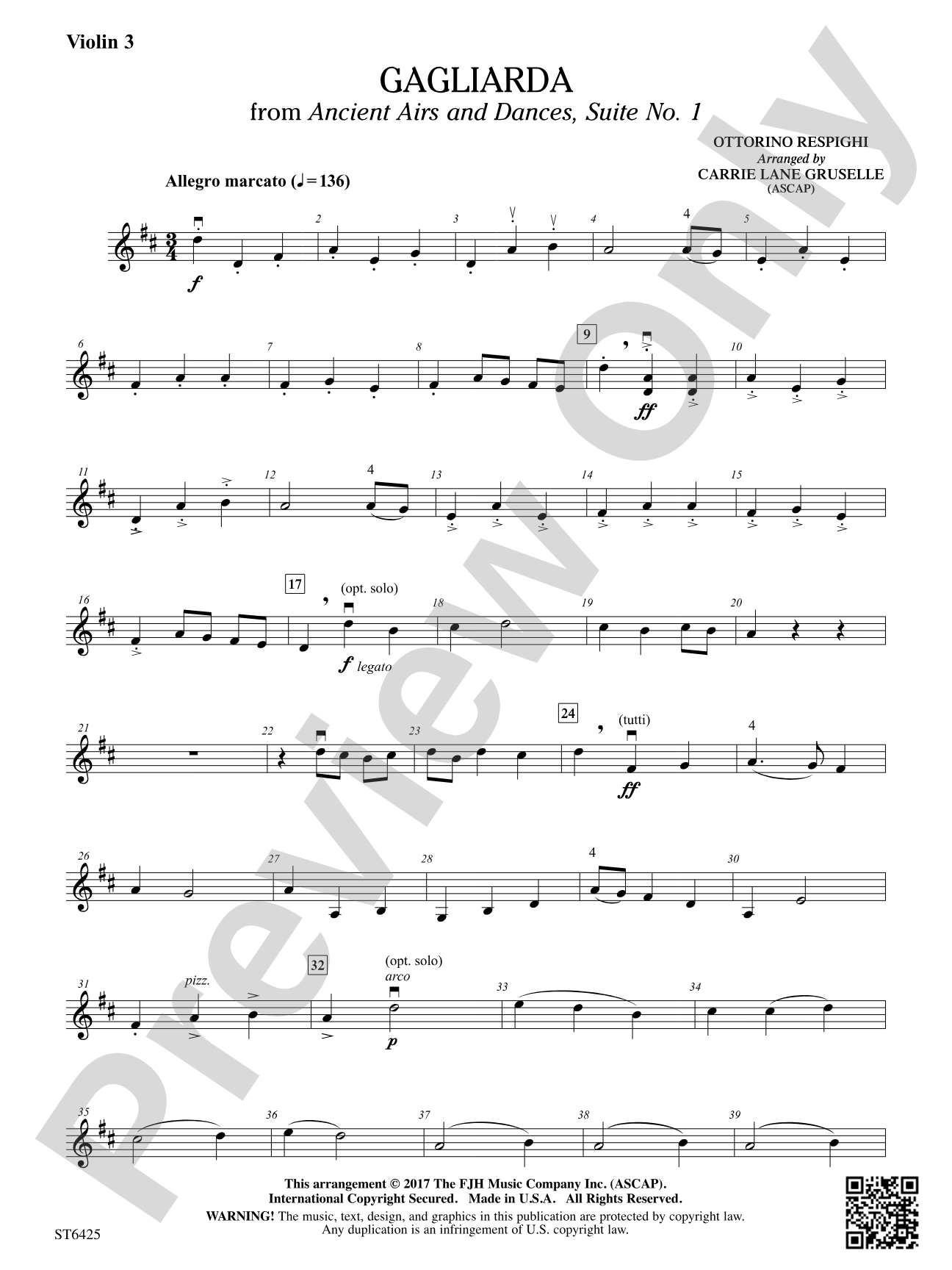 Gagliarda: Violin 3 (Viola T.C.)