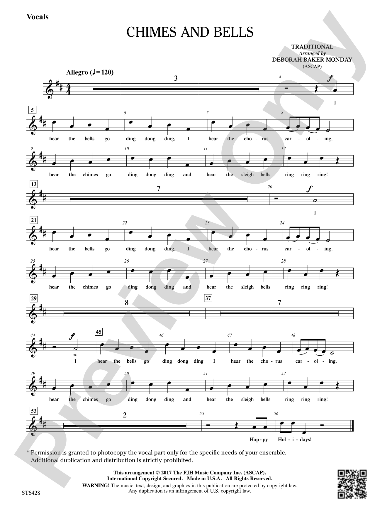 Chimes and Bells: Vocals (Opt.)