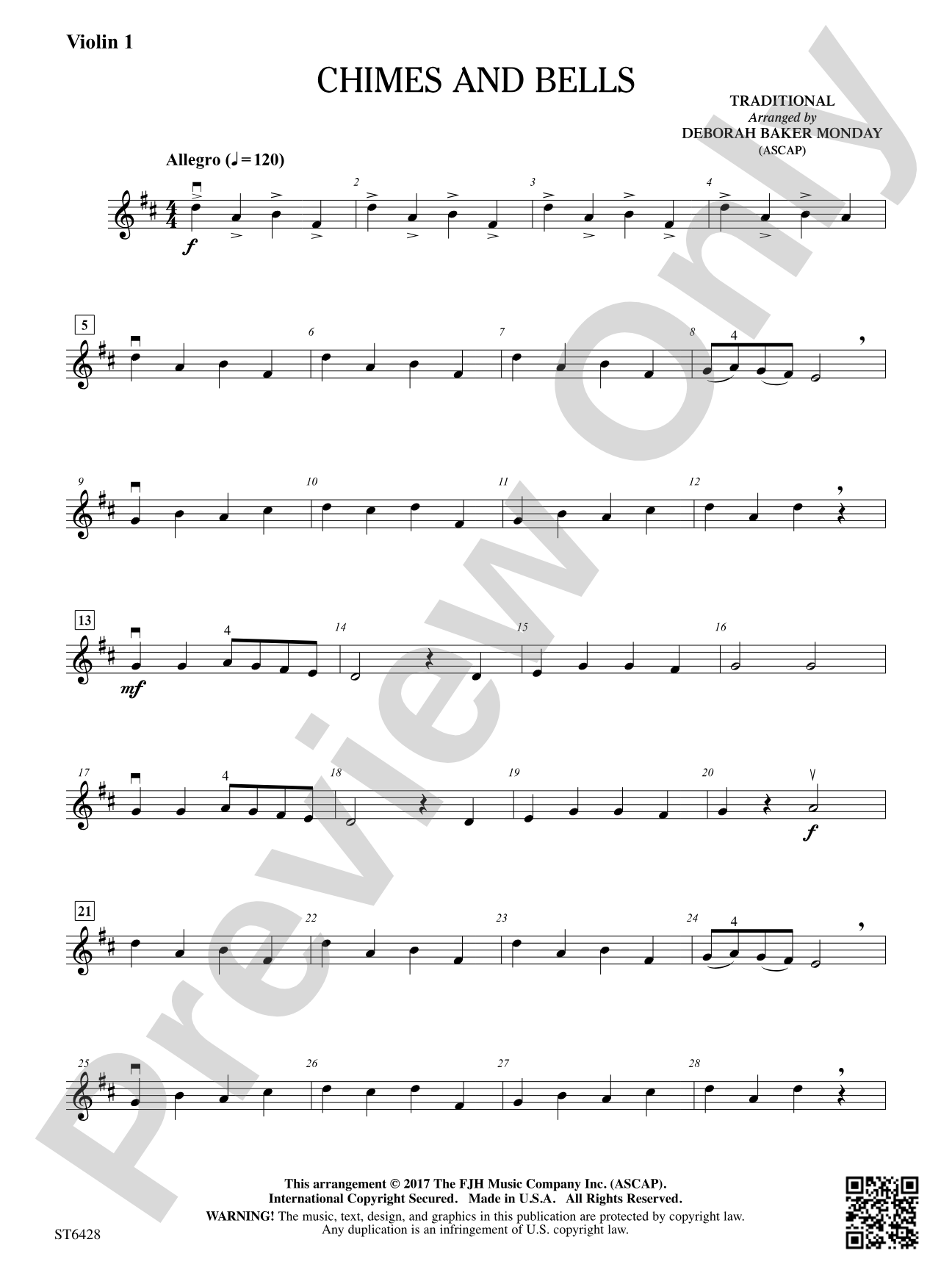 Chimes and Bells: Violin 1