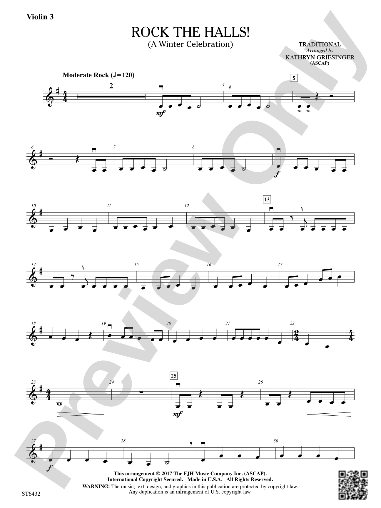 Rock The Halls!: Violin 3 (Viola T.C.)