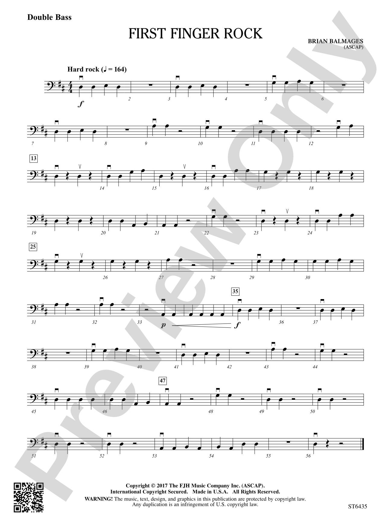 First Finger Rock: Double Bass