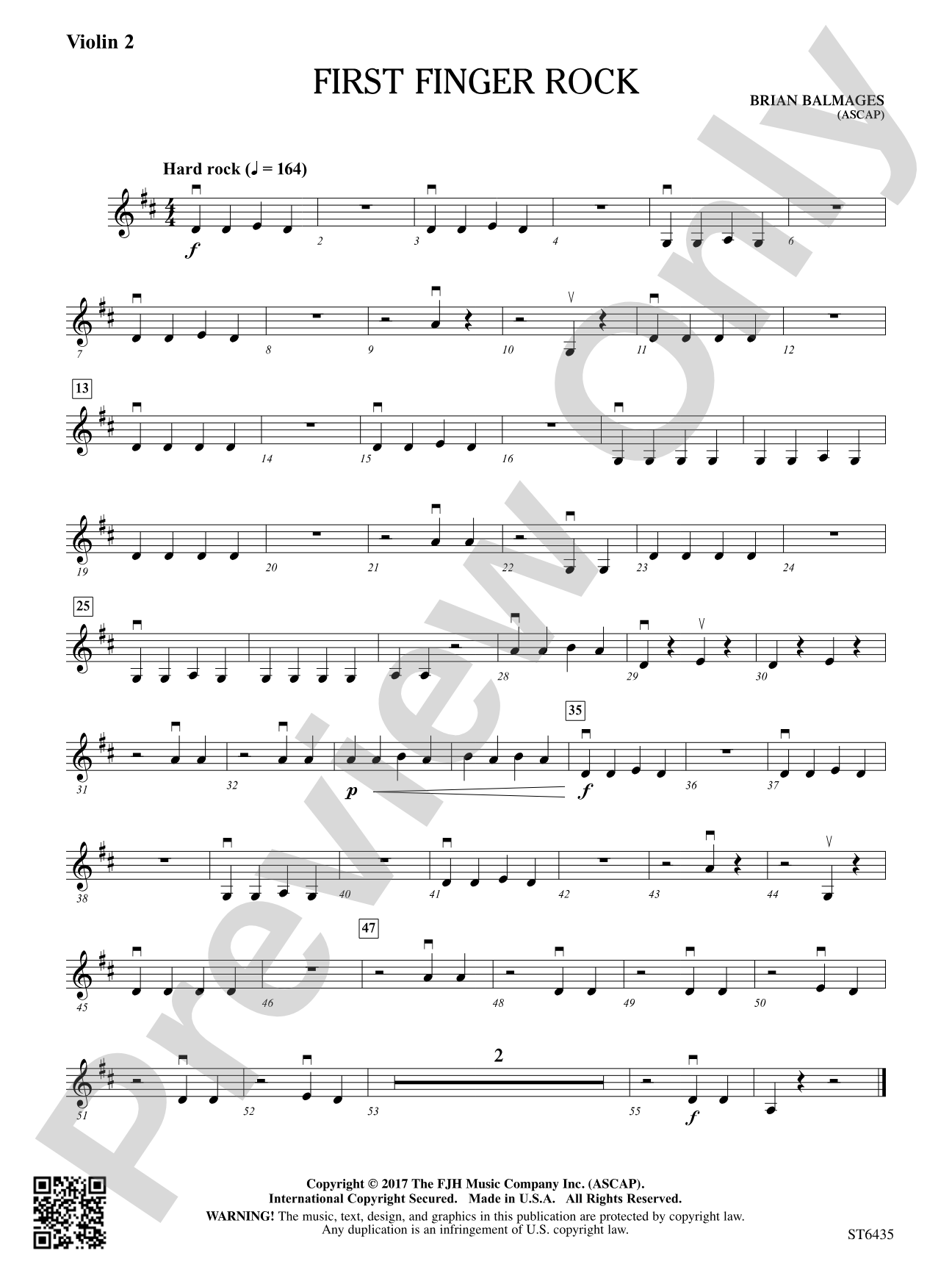 First Finger Rock: Violin 2 (Viola T.C.)