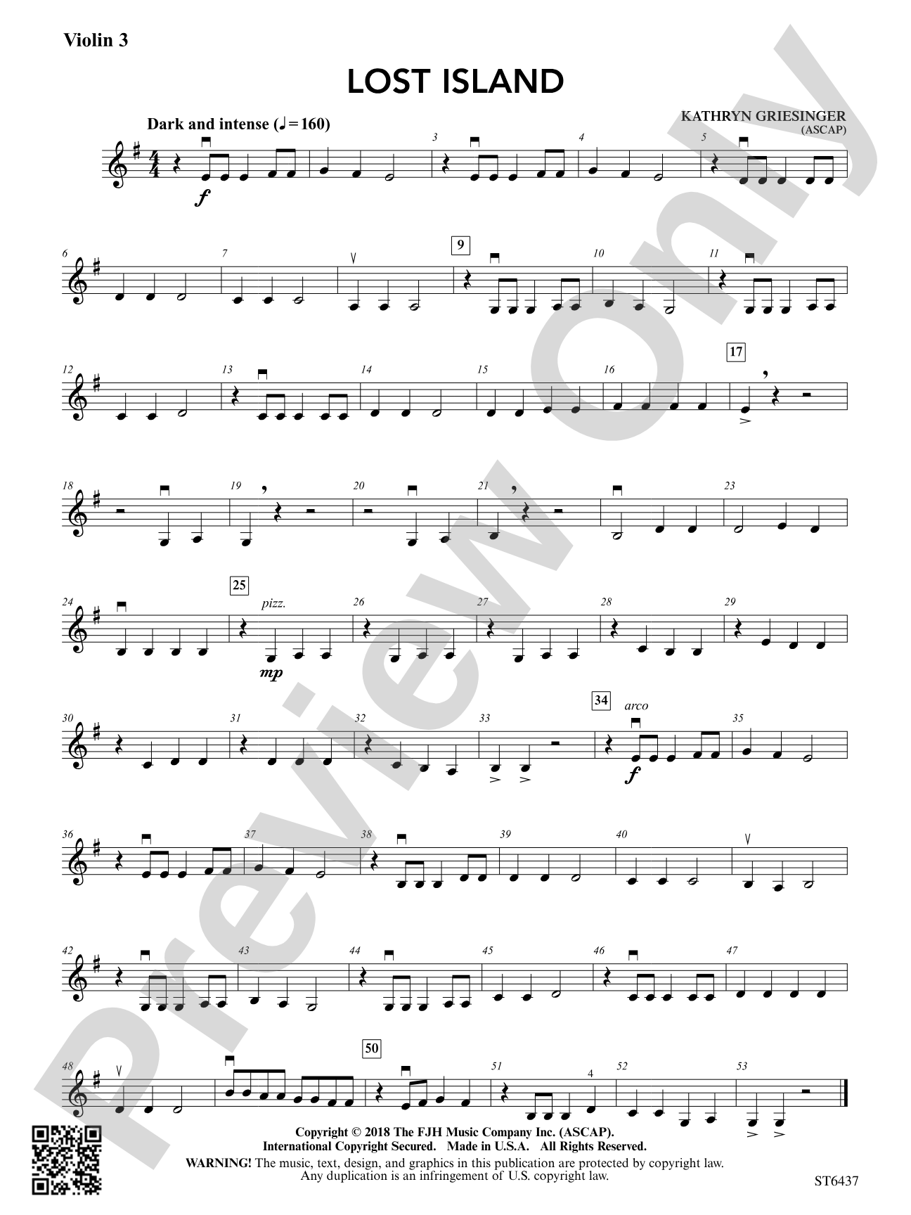 Lost Island: Violin 3 (Viola T.C.)