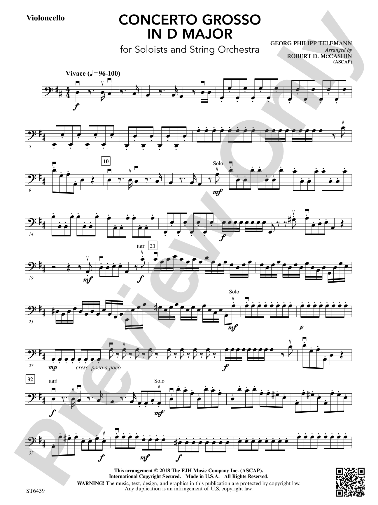 Concerto Grosso in D Major: Violoncello
