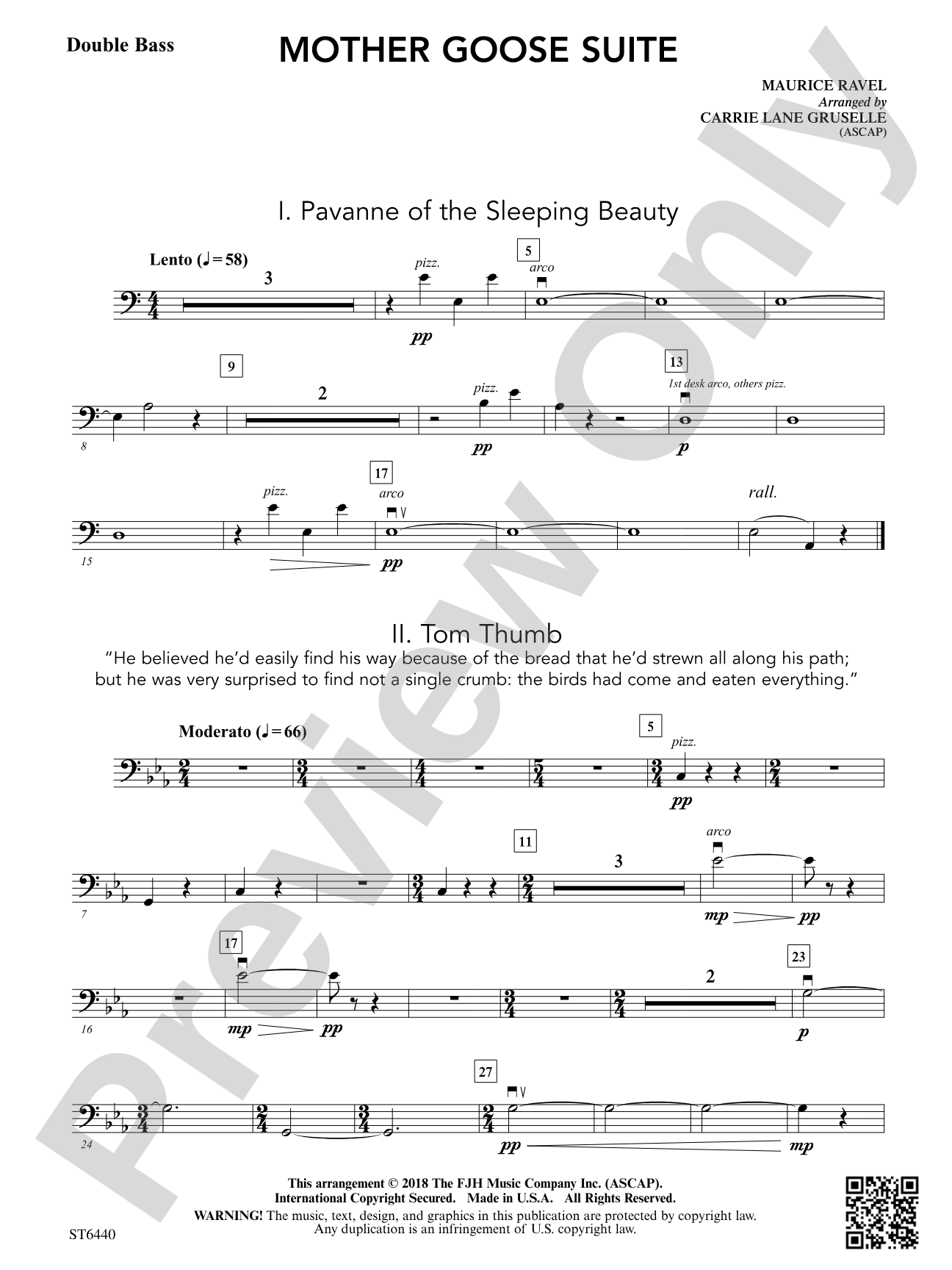 Mother Goose Suite: Double Bass
