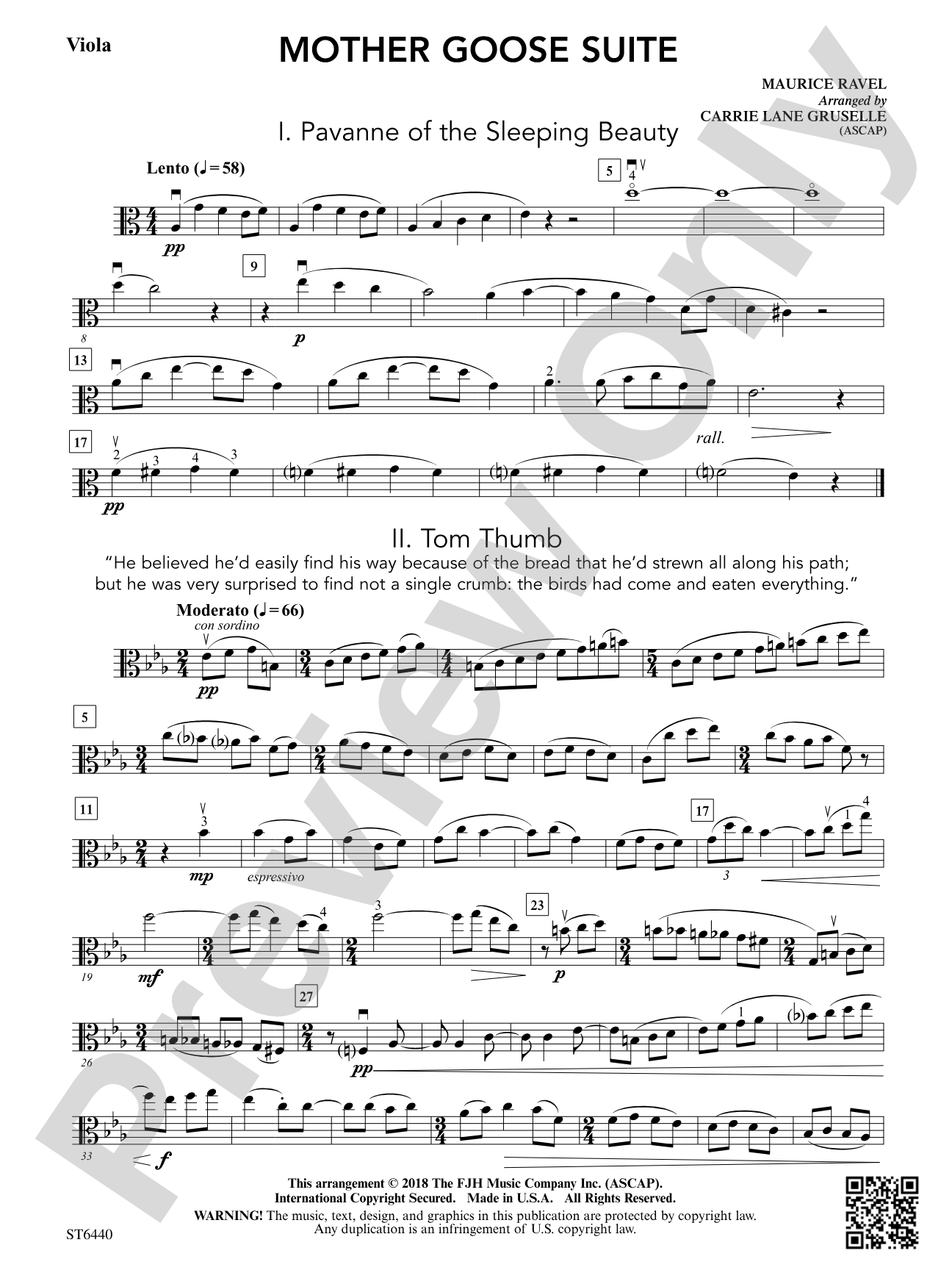 Mother Goose Suite: Viola
