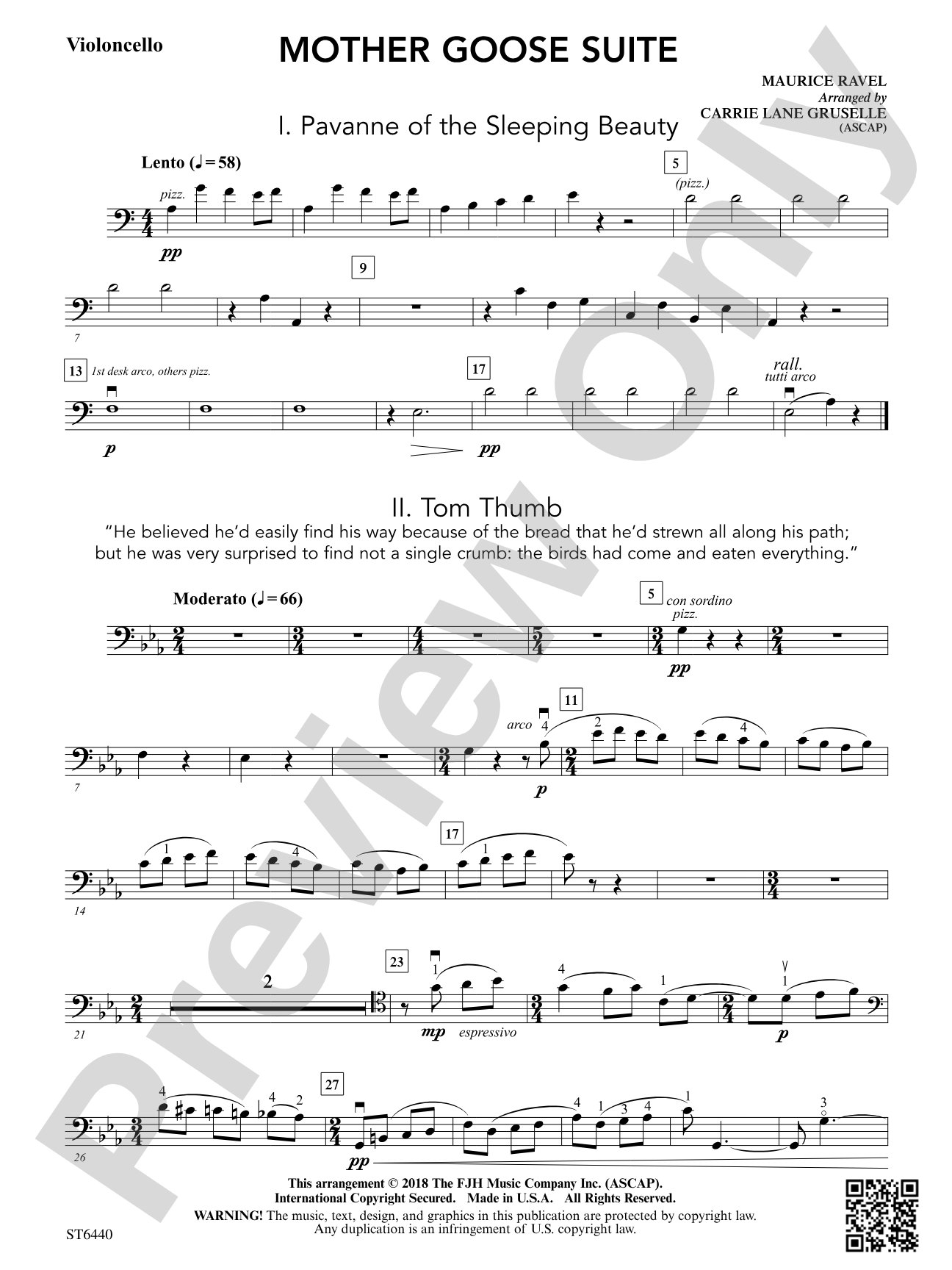 Mother Goose Suite: Violoncello