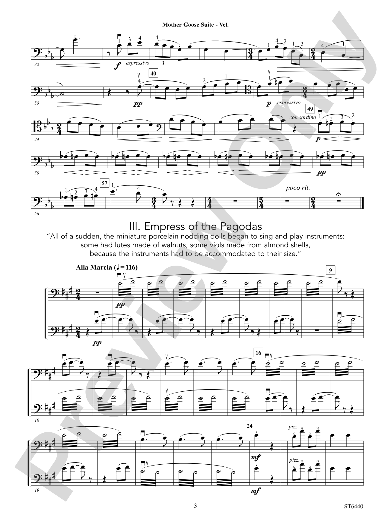 Mother Goose Suite: Violoncello