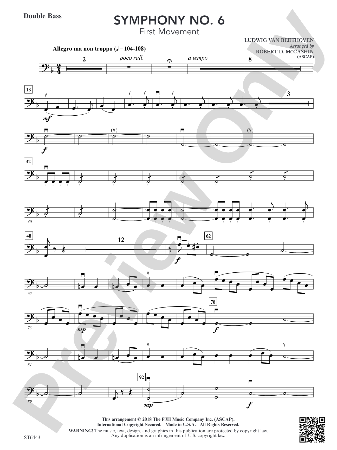 Symphony No 6: Double Bass
