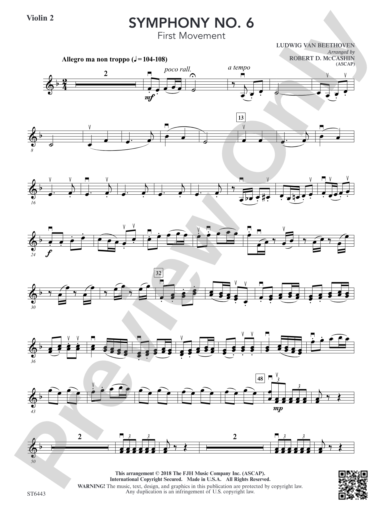 Symphony No 6: Violin 2