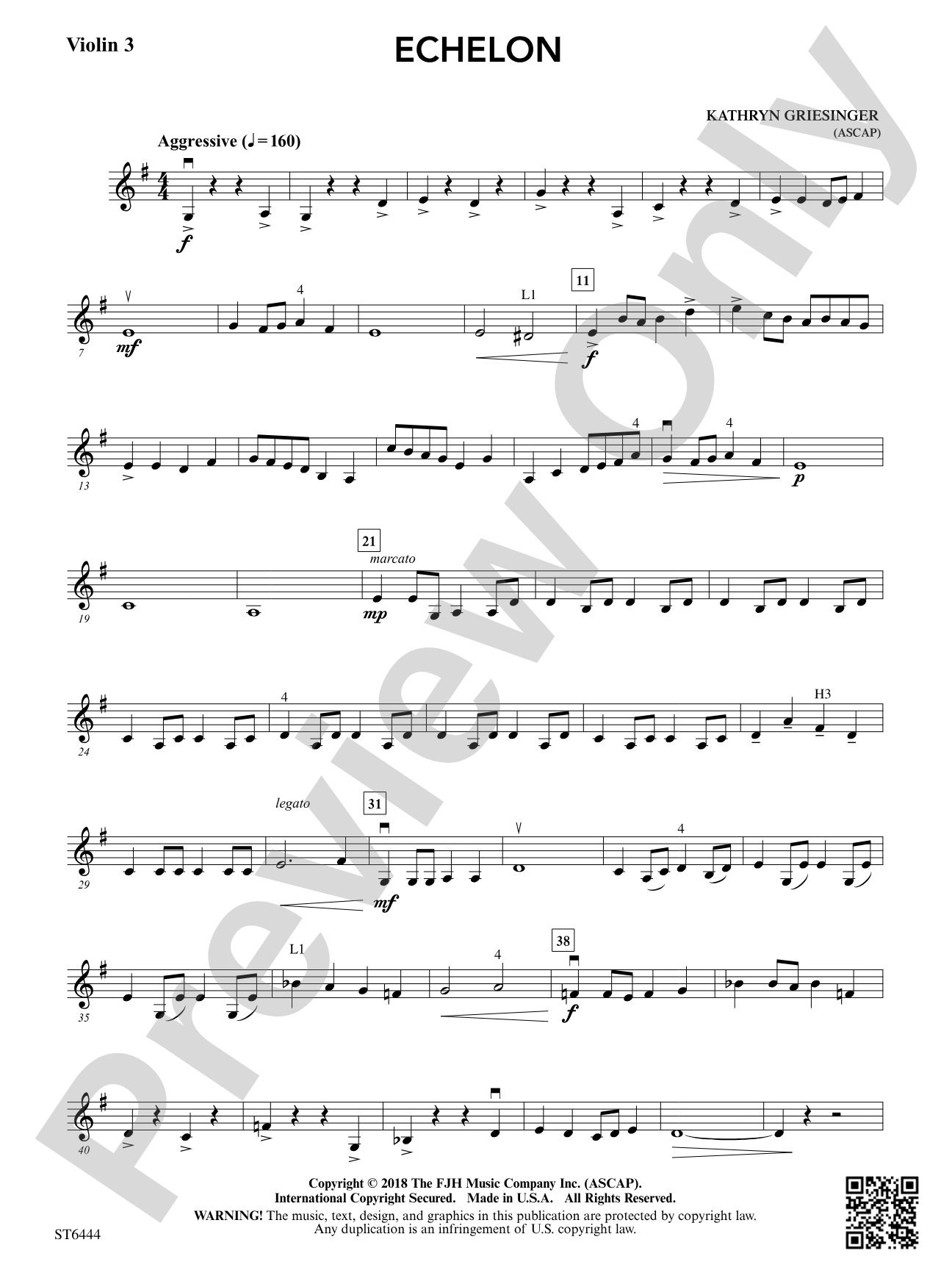 Echelon: Violin 3 (Viola T.C.)