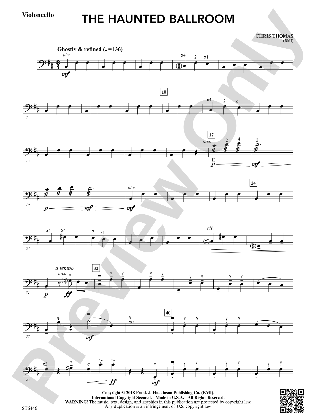 The Haunted Ballroom: Violoncello