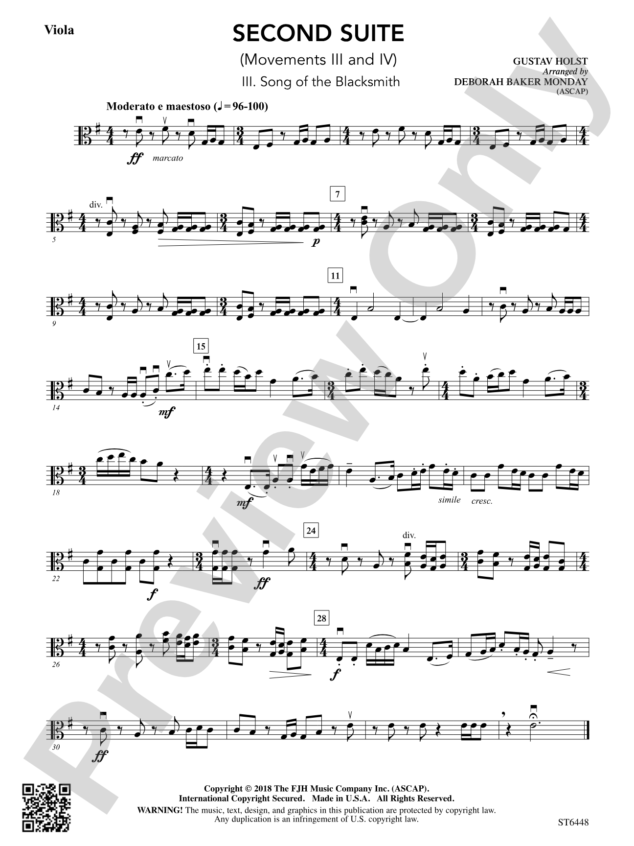 Second Suite: Viola