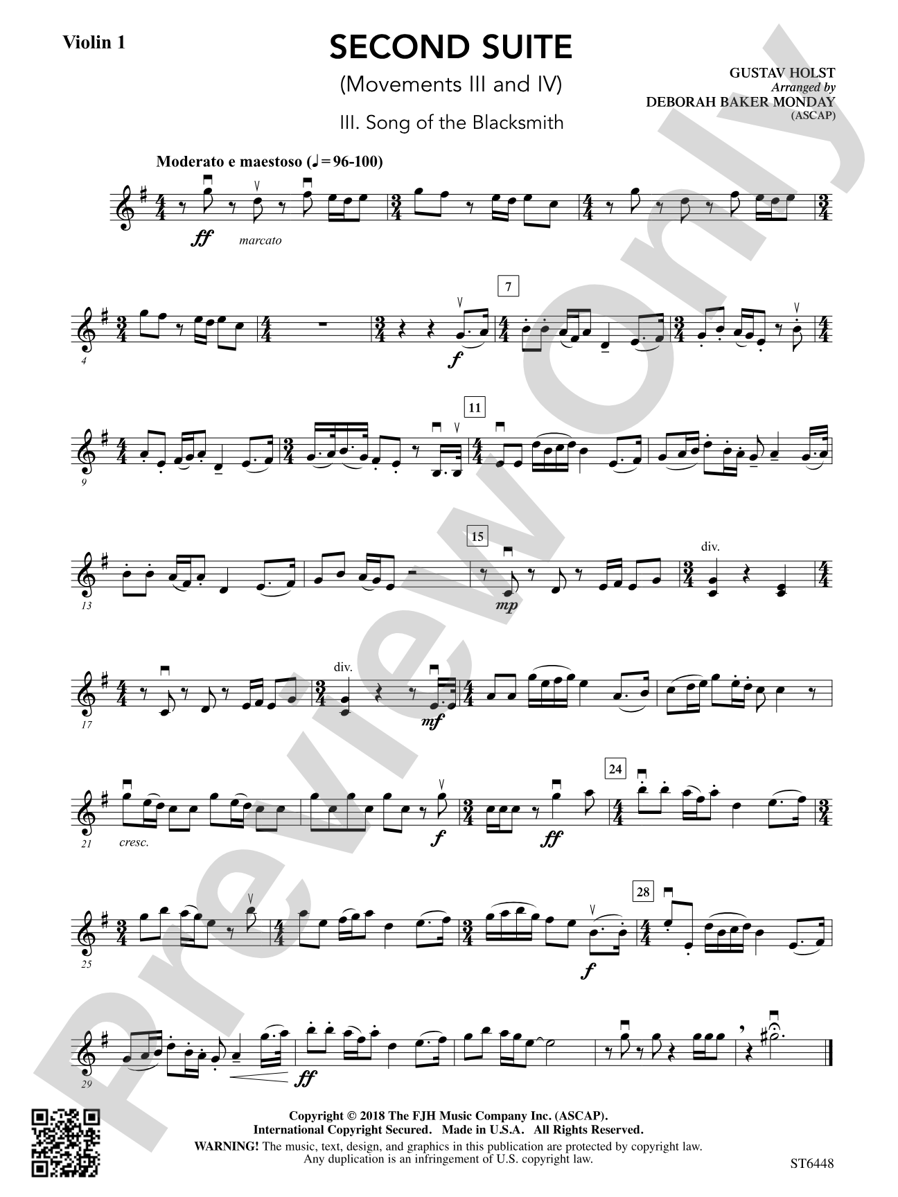 Second Suite: Violin 1