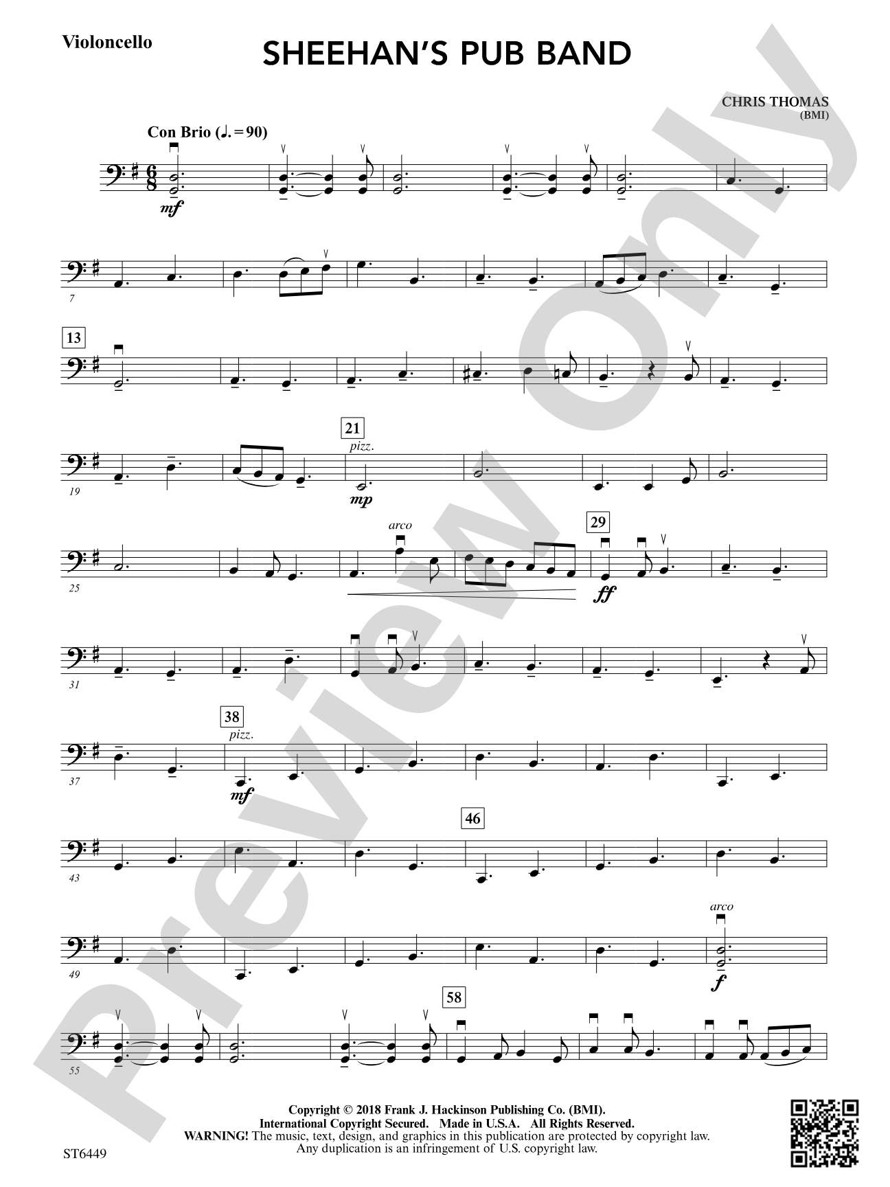 Sheehan's Pub Band: Violoncello