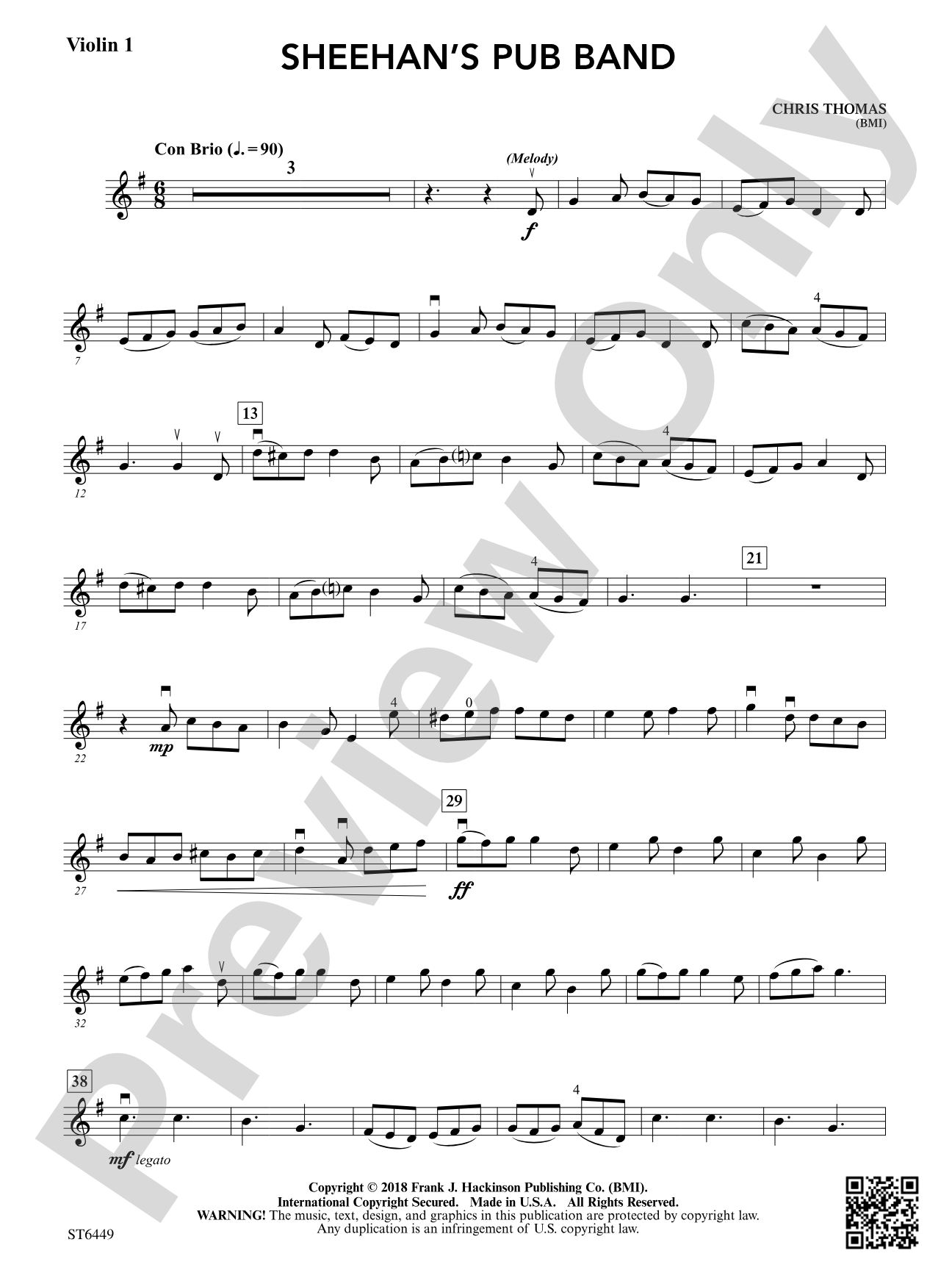 Sheehan's Pub Band: Violin 1