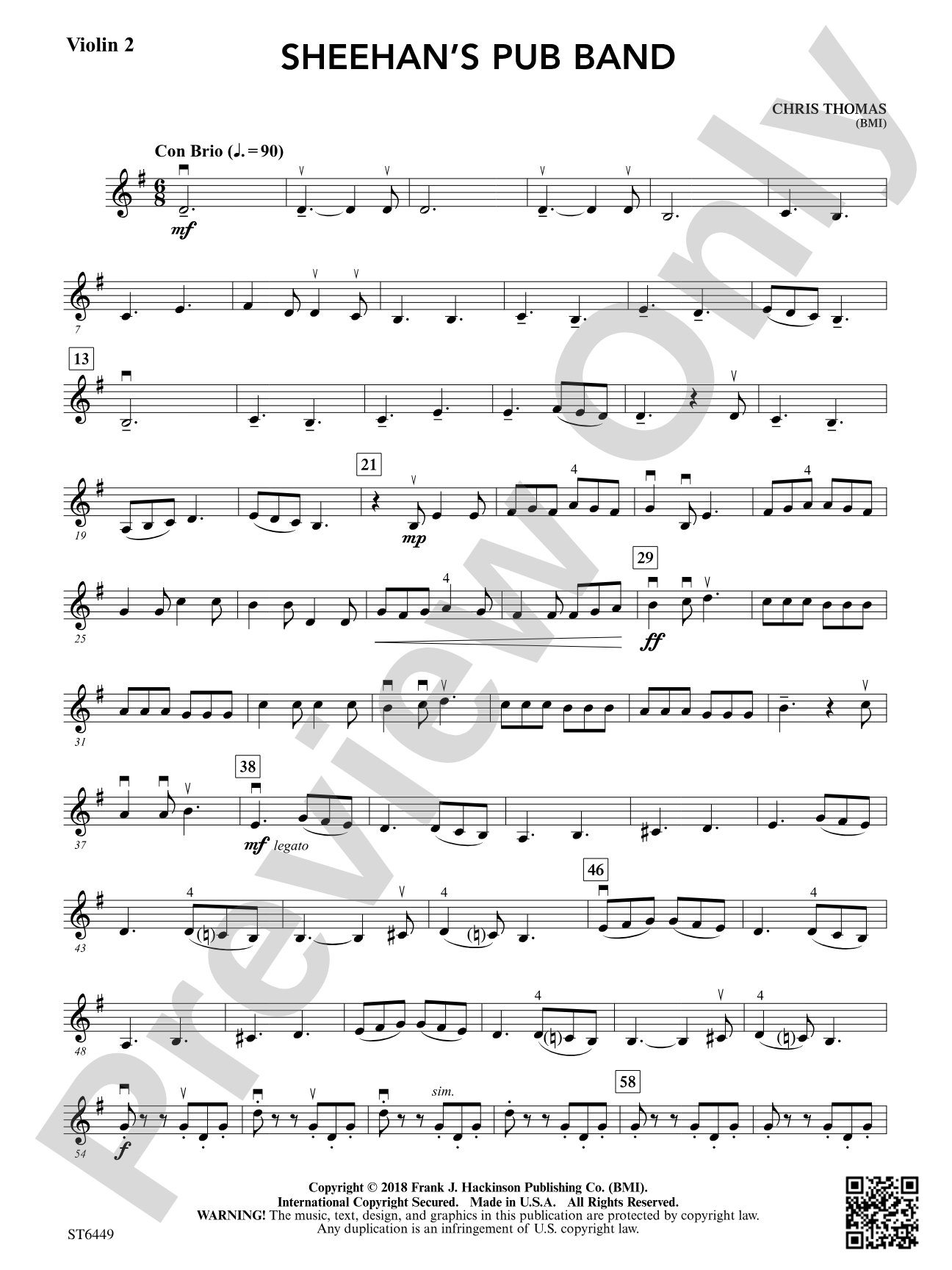 Sheehan's Pub Band: Violin 2