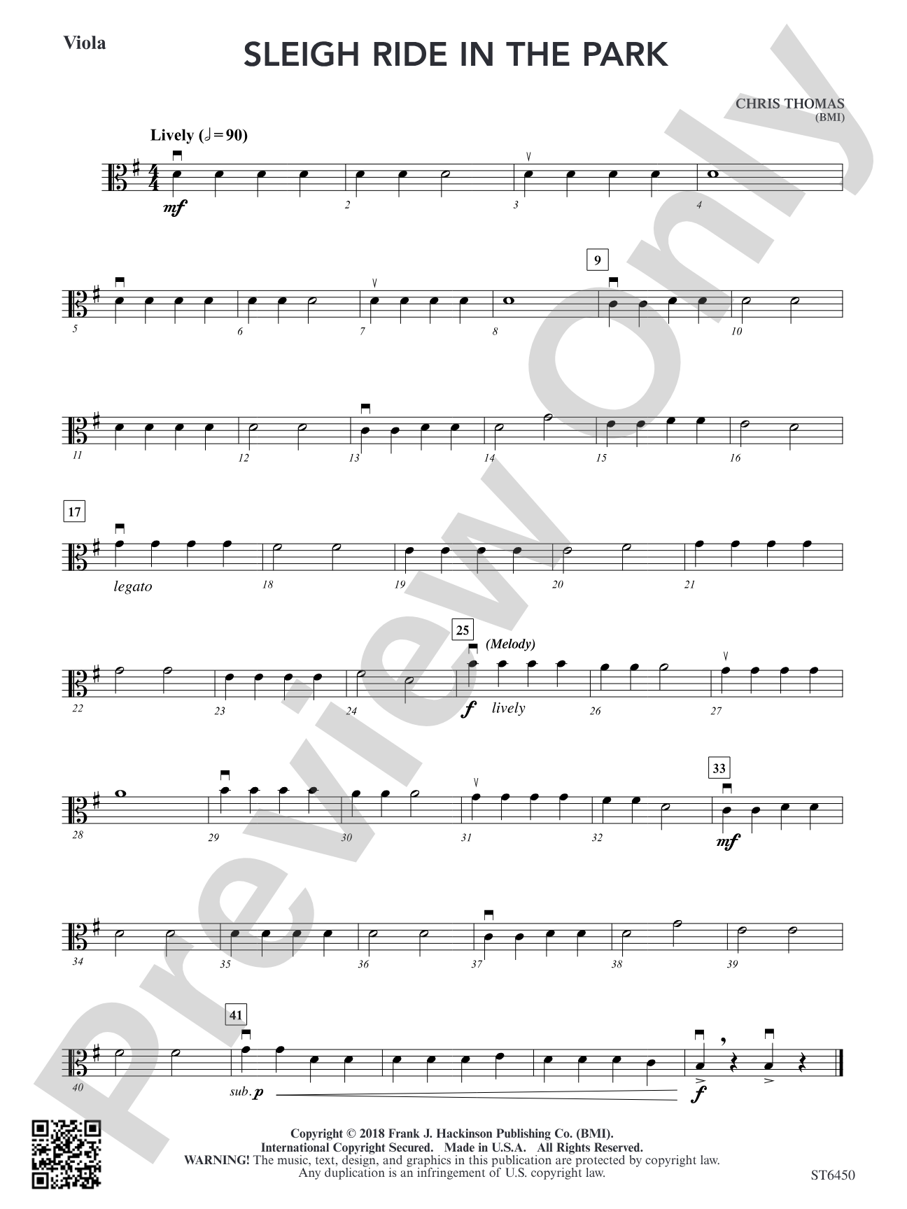 Sleigh Ride in the Park: Viola