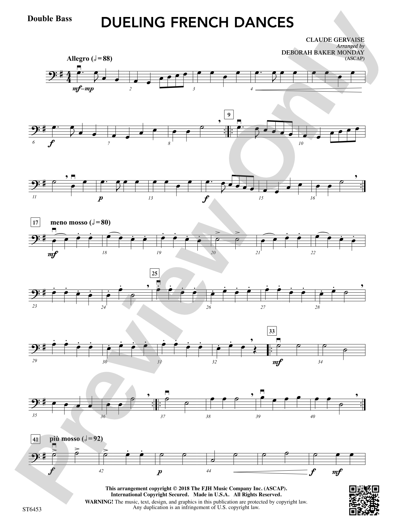 Dueling French Dances: Double Bass