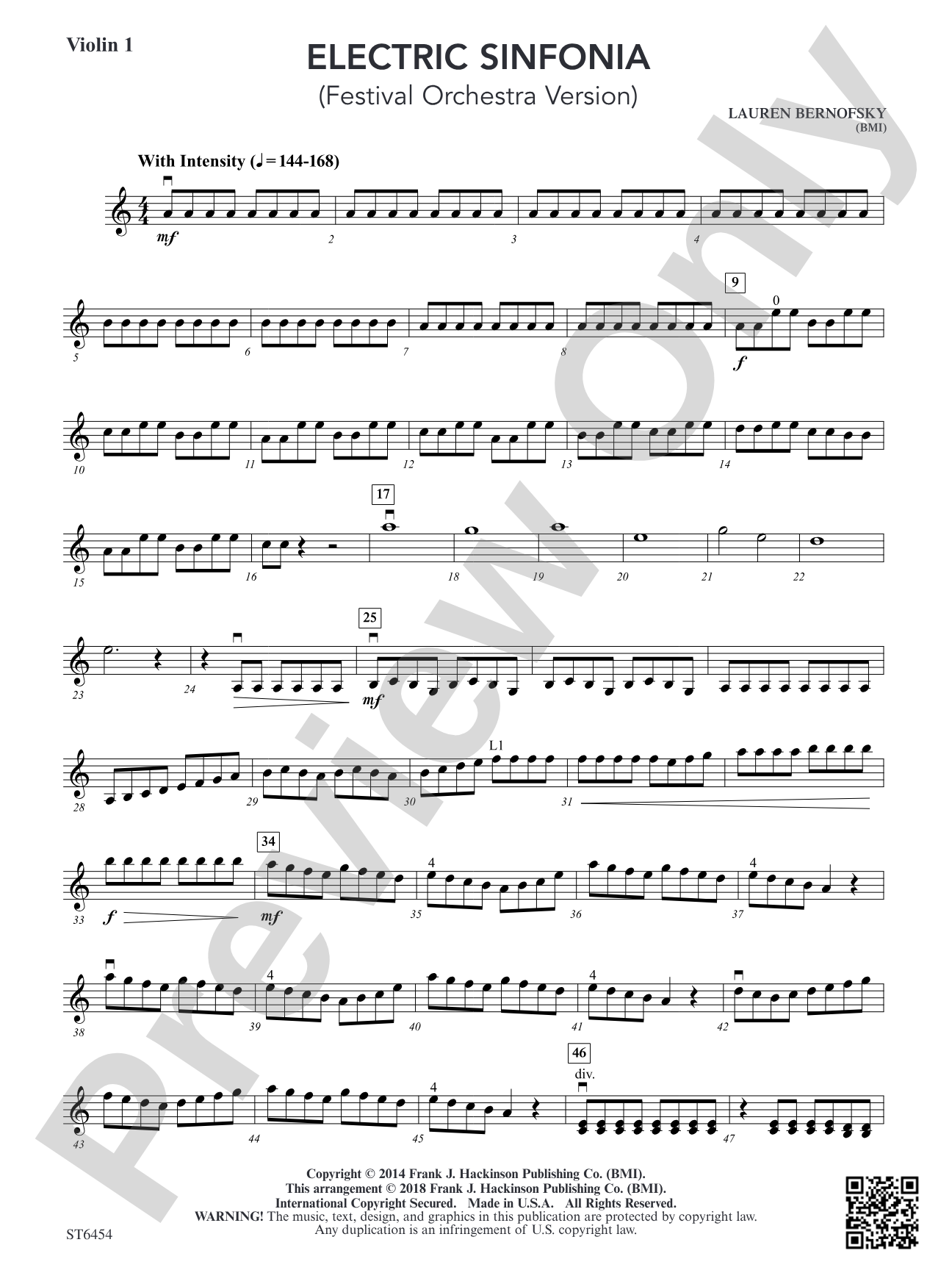 Electric Sinfonia: Violin 1
