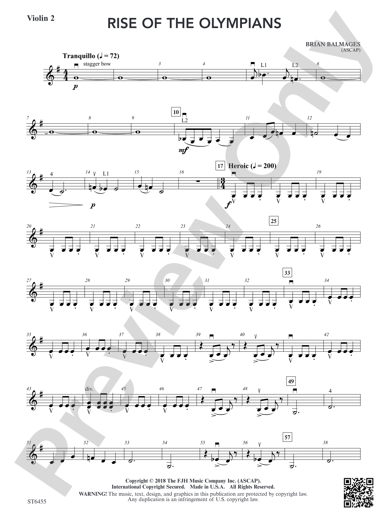 Rise of the Olympians: Violin 2