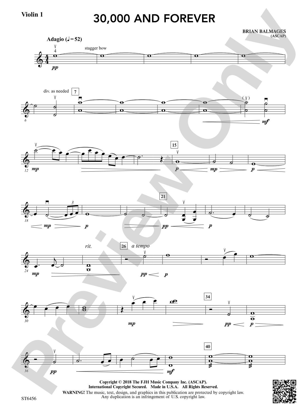 30,000 and Forever: Violin 1