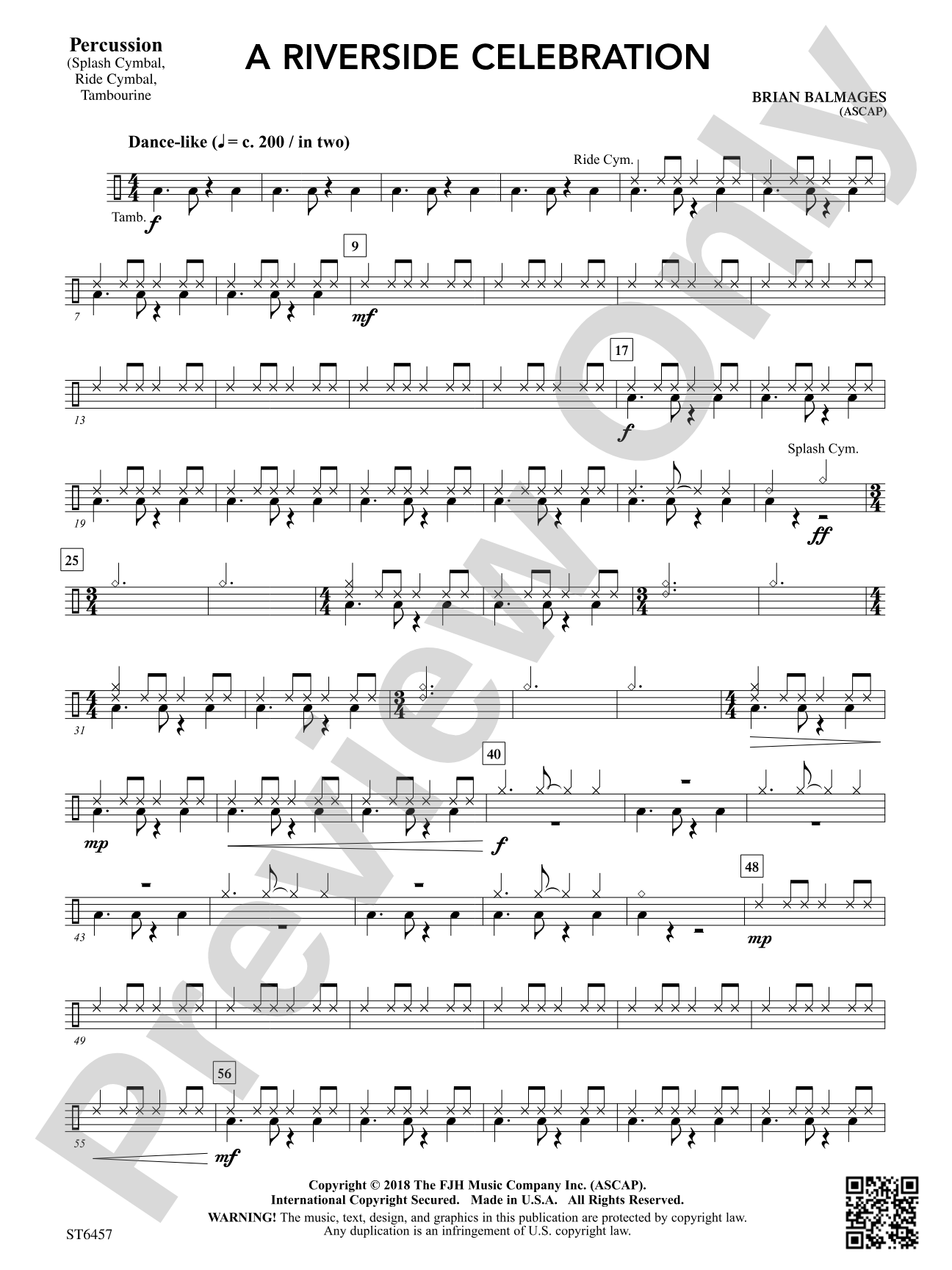 A Riverside Celebration: Percussion (opt.)